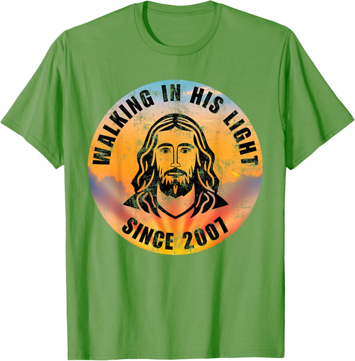 Christian Positivity Quote T-Shirt Walking In His Light Since 2007 - 12