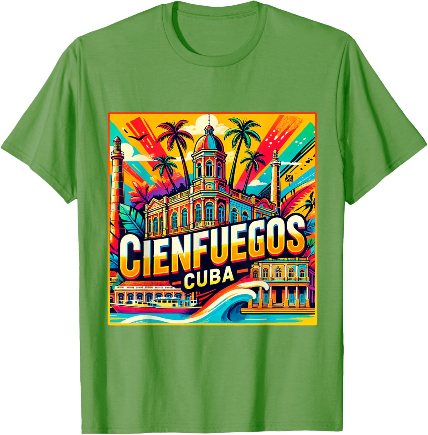 Cienfuegos Cuba Vintage Retro T-Shirt for Family Trips and Adventures - 10