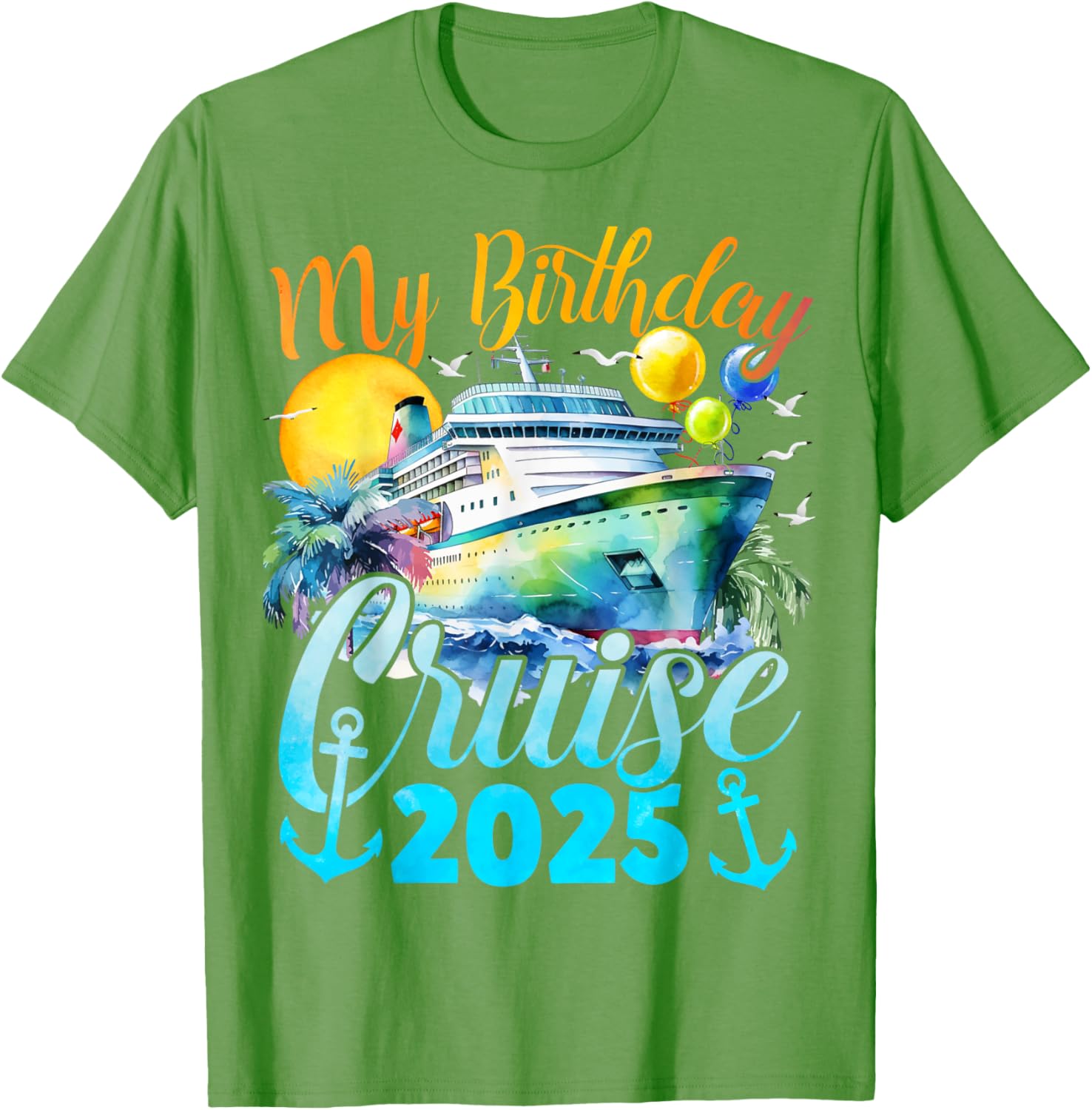 My Birthday Cruise 2025 Fun Ship Party Vacation T-Shirt for Celebrations - 10