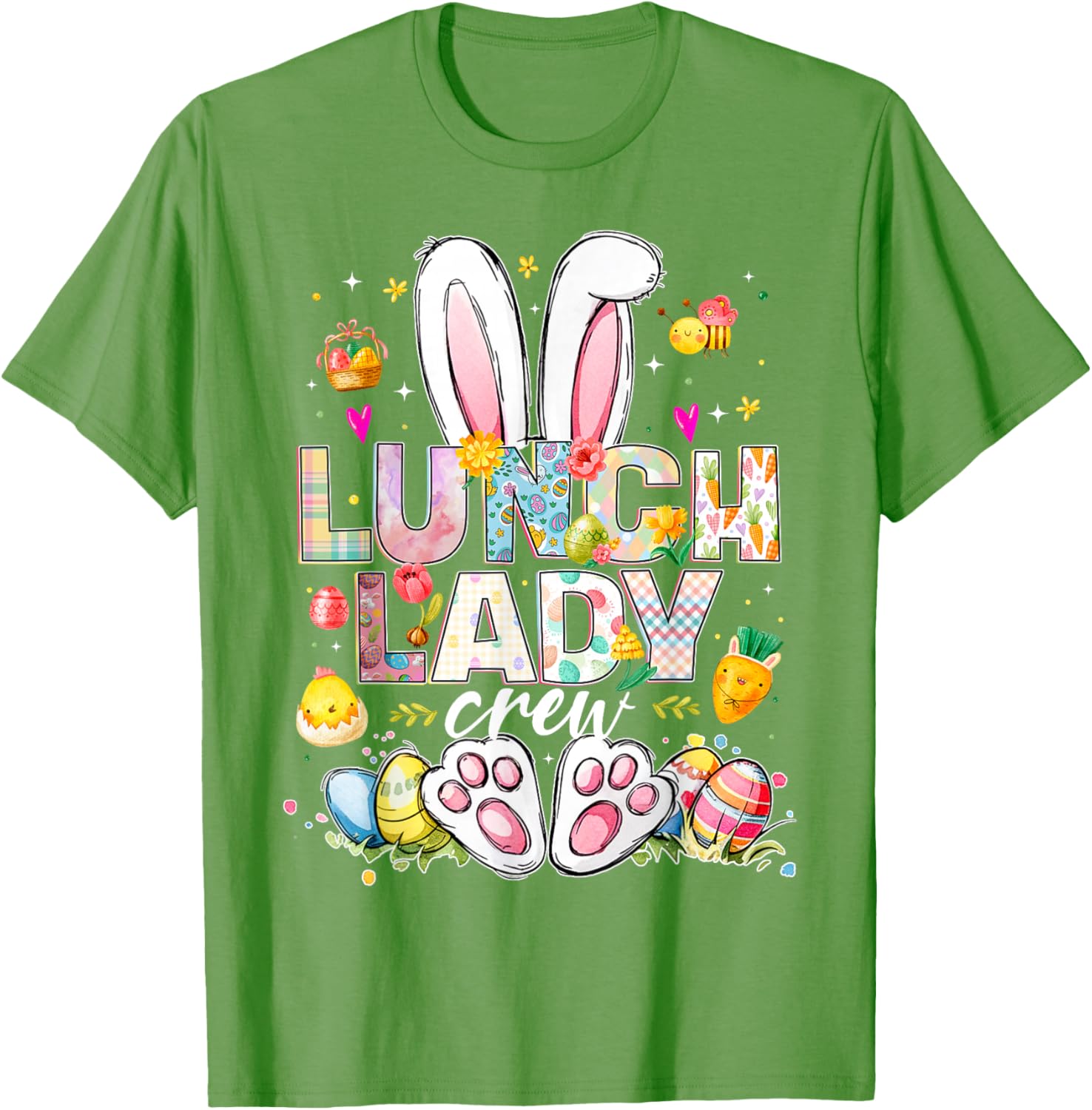 Funny Bunny Lunch Lady Easter T-Shirt for Cafeteria Workers - 5