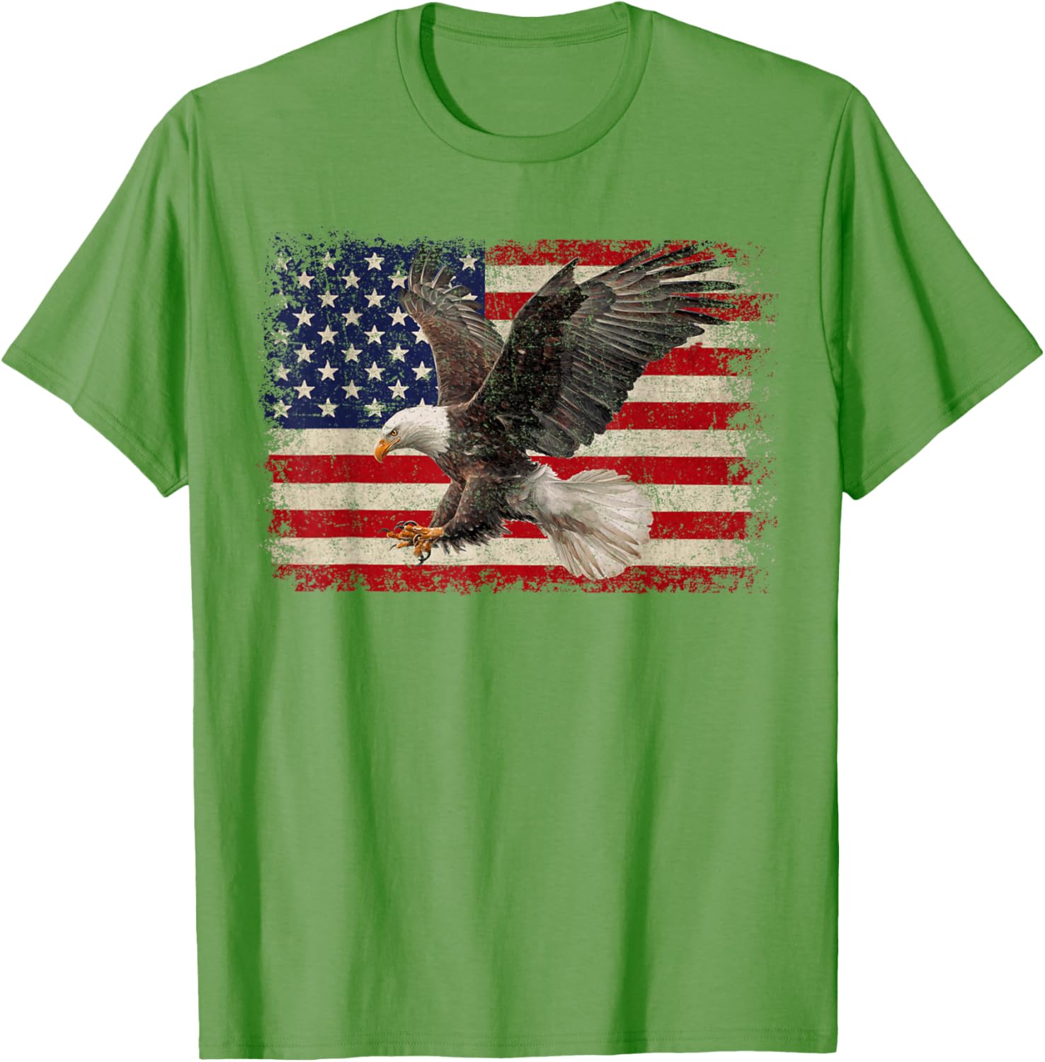 Patriotic Bald Eagle 4th of July T-Shirt with USA Flag Design - 20