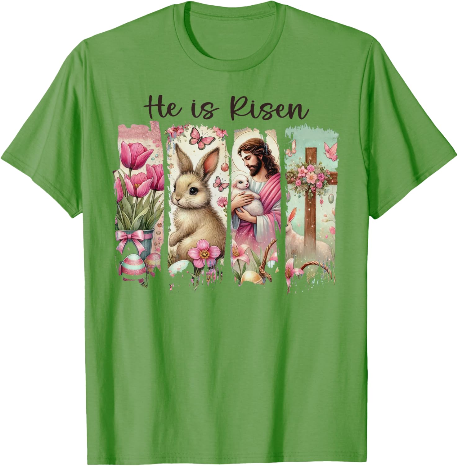 He is Risen Easter T-Shirt for Women - Inspirational Christian Apparel - 7