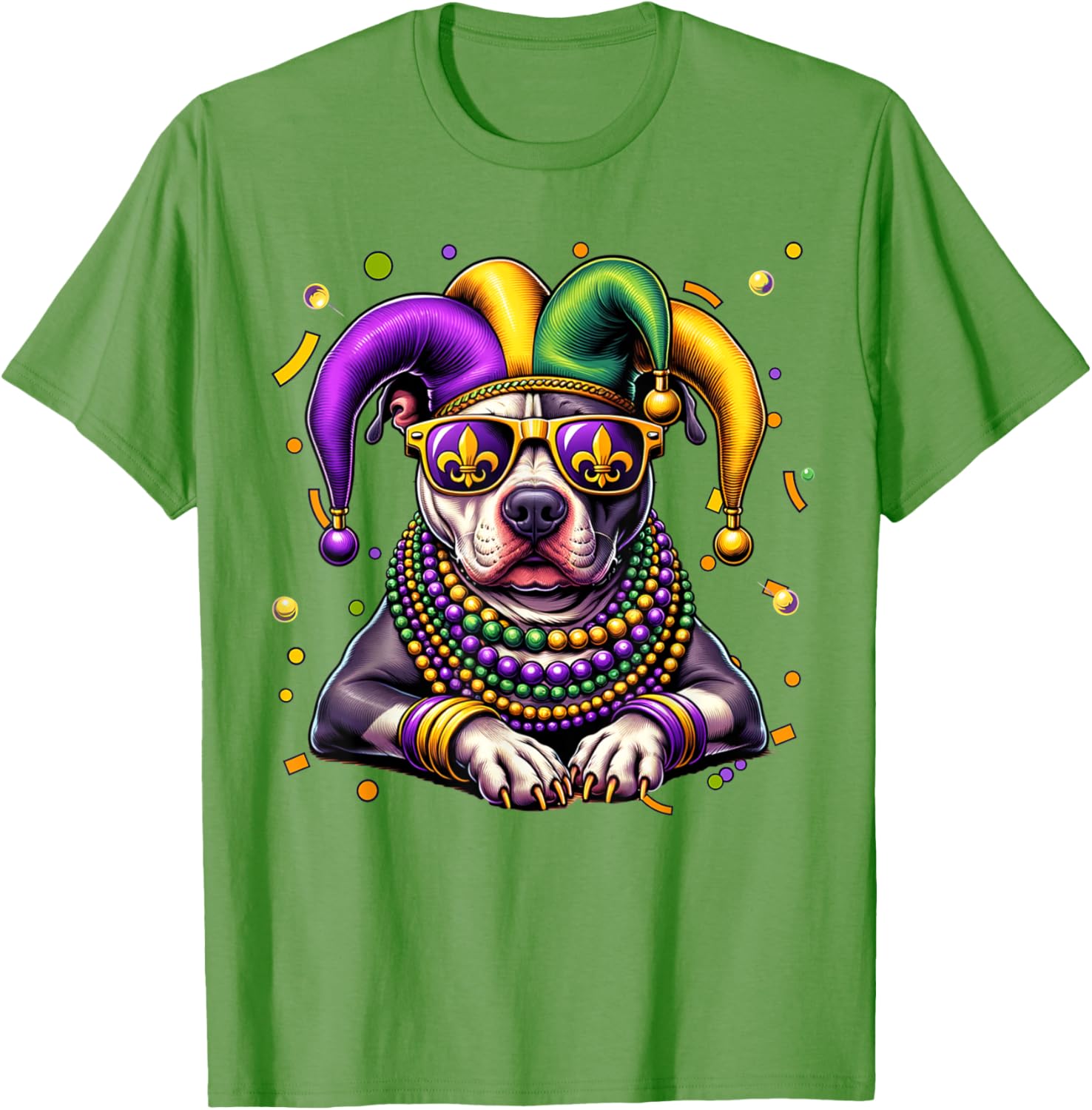 Mardi Gras Pitbull Festival T-Shirt for Men and Women - Fun Carnival Wear - 22