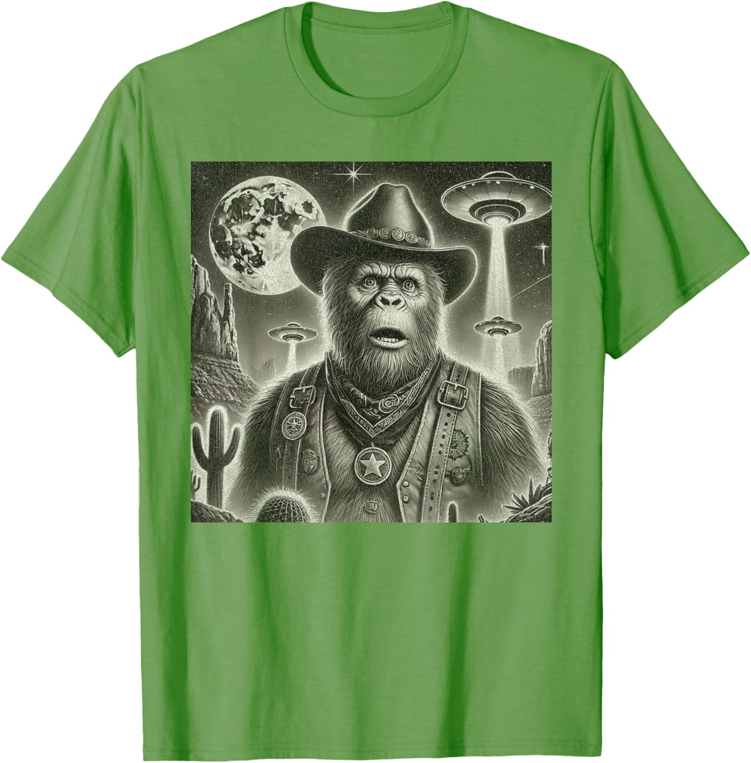 Bigfoot UFO Selfie T-Shirt for Fun Loving Alien Enthusiasts - 27