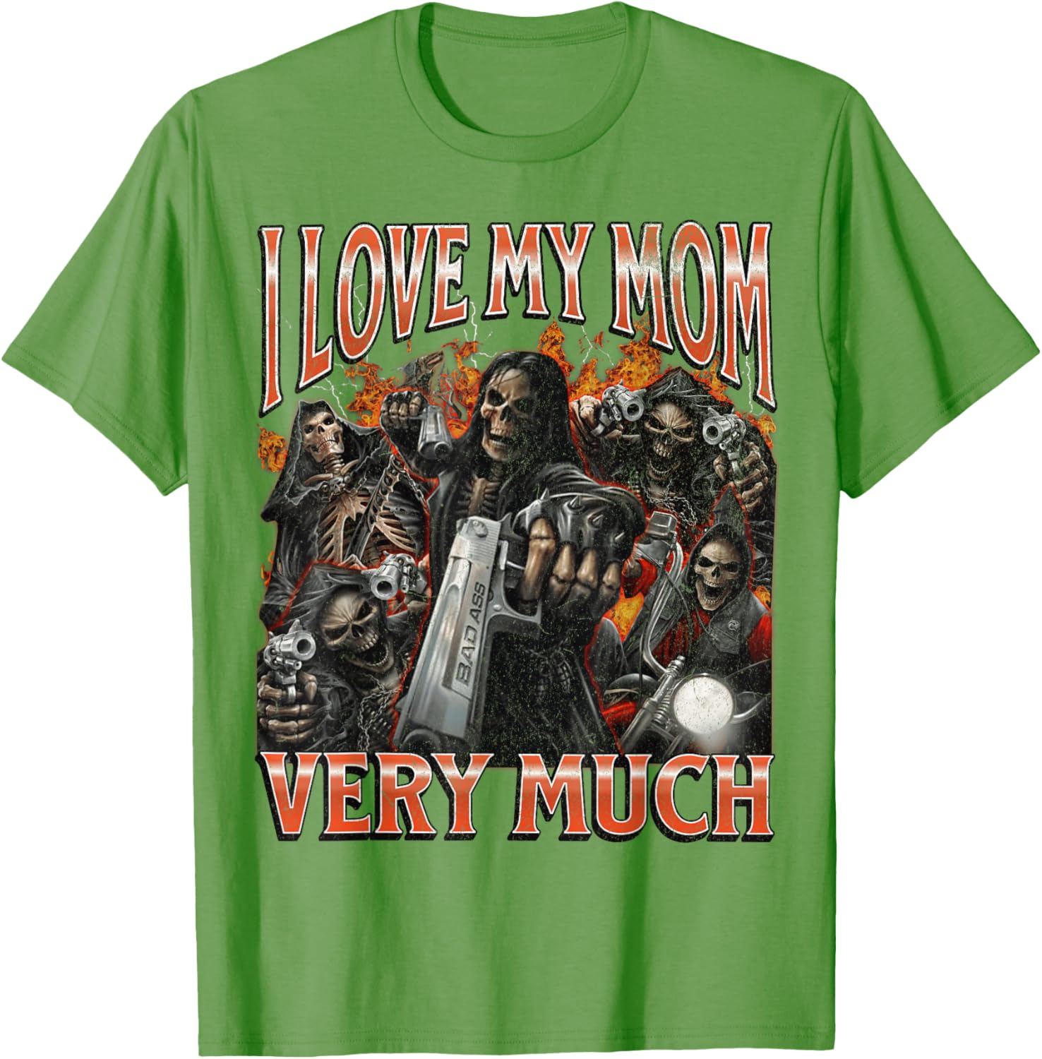 Funny I Love My Mom Skeleton Graphic T-Shirt for Unique Style Lovers - 4