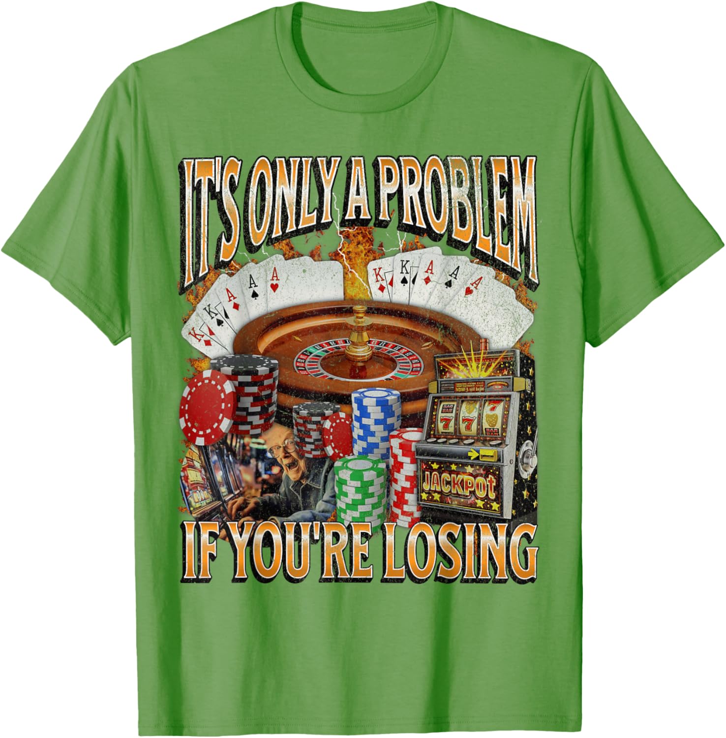 Funny Gambling Bootleg Graphic T-Shirt Perfect for Losing Bet Lovers - 23