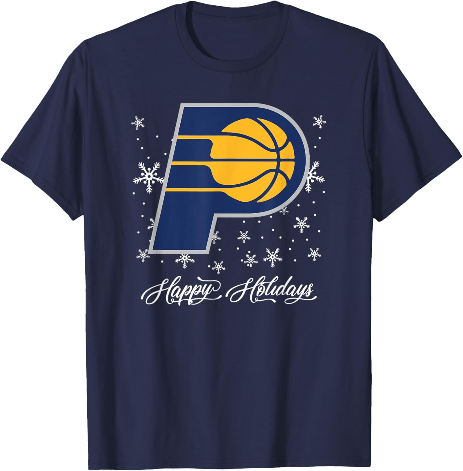 Mens Indiana Pacers Wintry Wishes T-Shirt for Sports Fans and Outdoors - 1