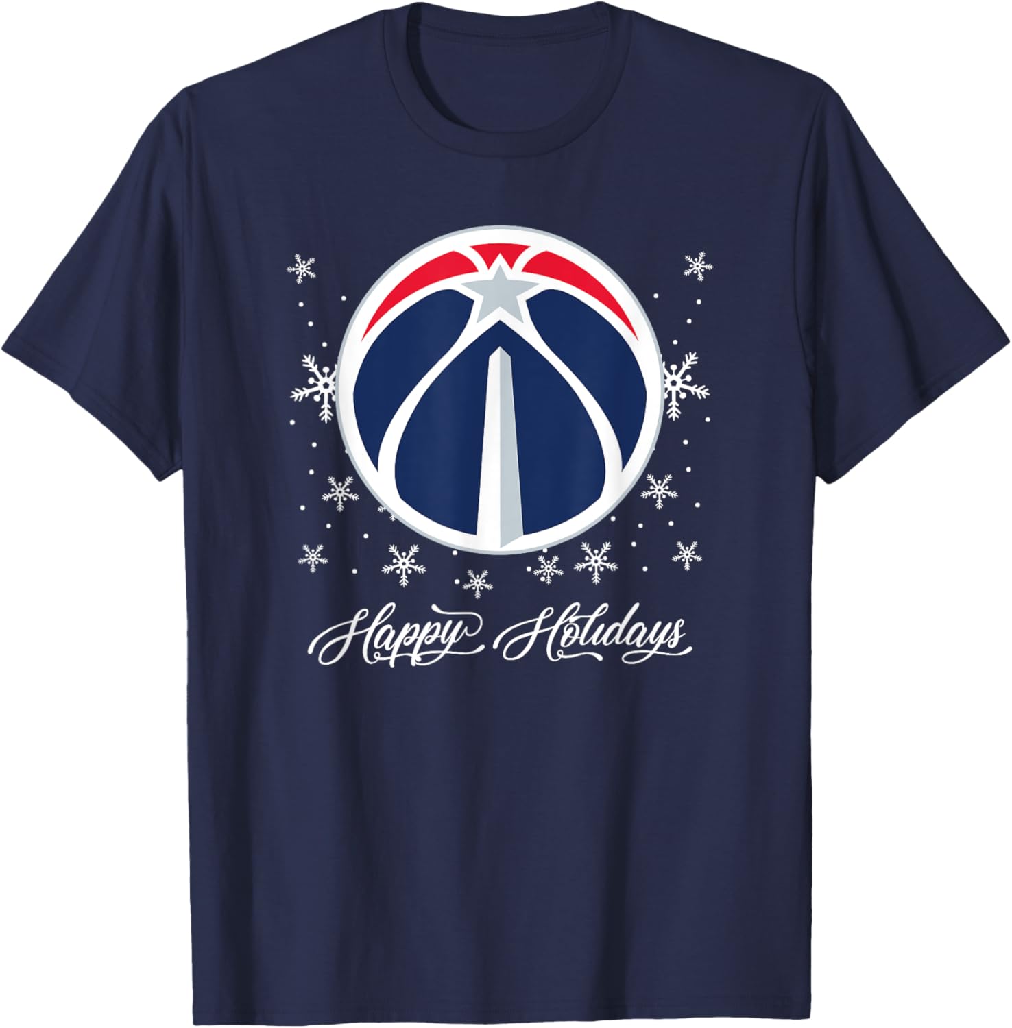 Men's NBA Washington Wizards Wintry Wishes T-Shirt for Sports Fans - 2