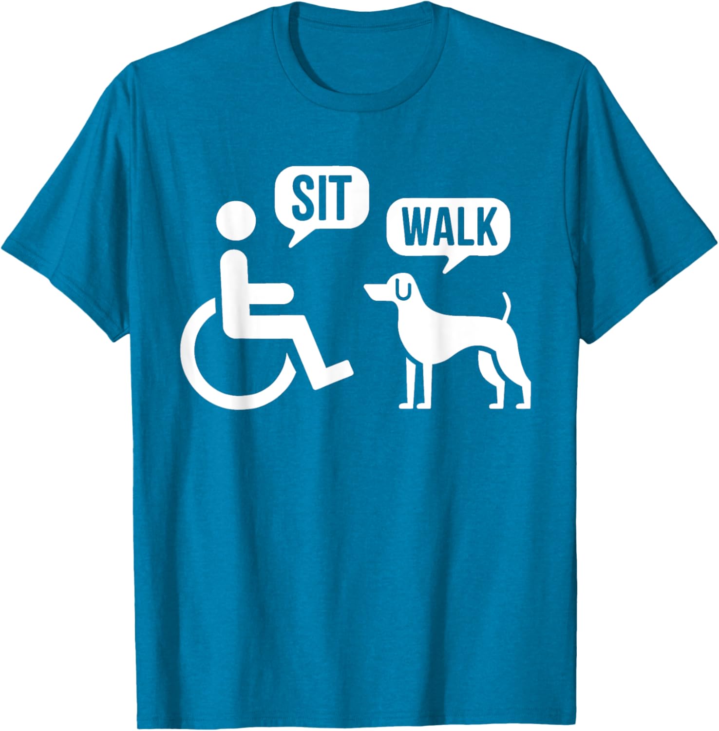 Funny Sit Walk Wheelchair User & Dog T-Shirt for Pet Lovers - 8