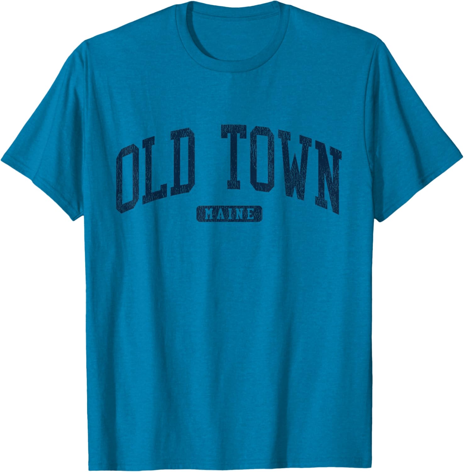 Old Town Maine University Style Blue T-Shirt for College Students - 11