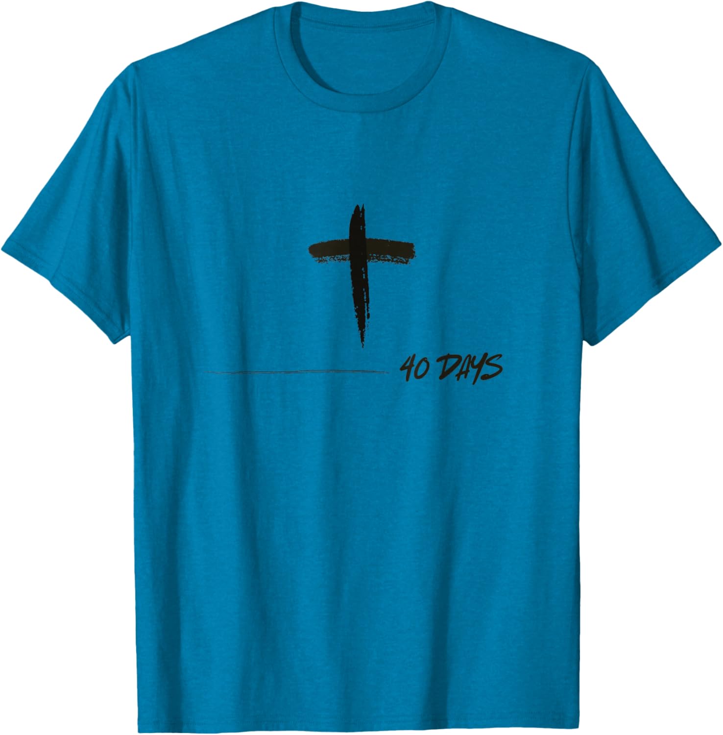 Forty Days of Lent Ash Wednesday Cross Catholic T-Shirt for Believers - 4