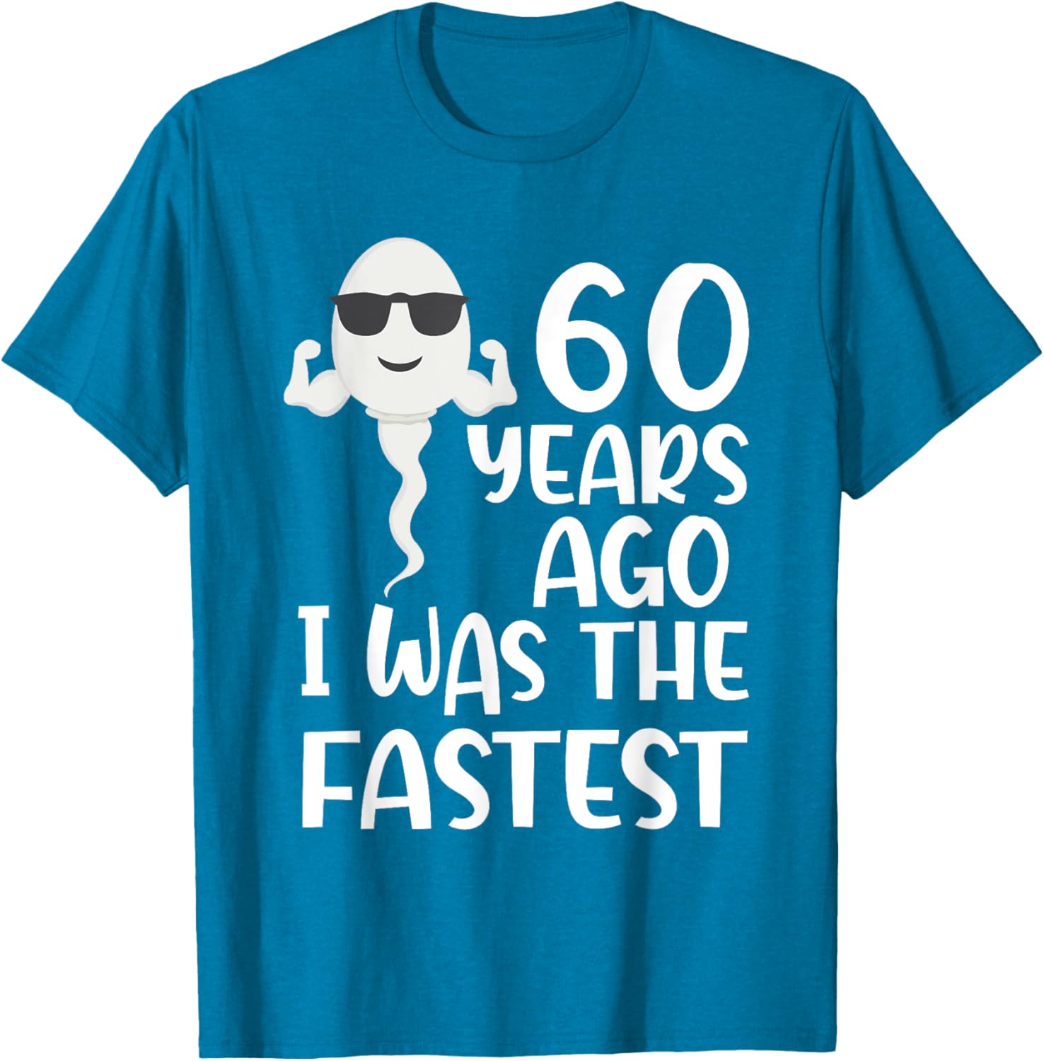 Funny 60th Birthday T-Shirt 60 Years Ago I Was the Fastest Gift Idea - 12