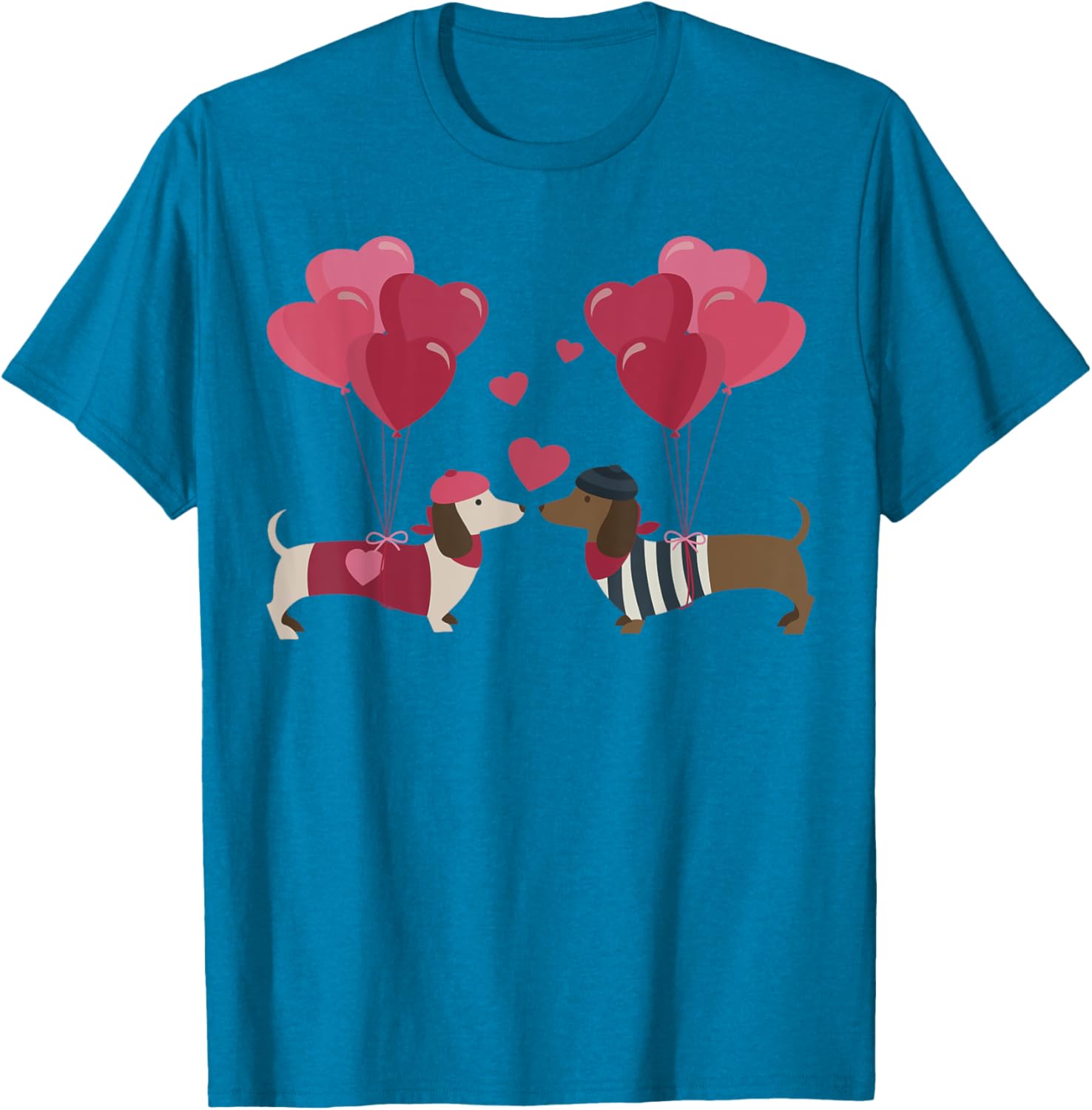 Cute Dachshund Valentine's Day T-Shirt for Dog Moms and Dads - 13