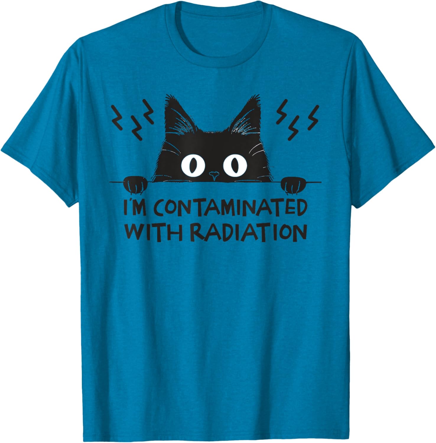 Radiation Contaminated Japanese Cat Meme T-Shirt for Cat Lovers - 15