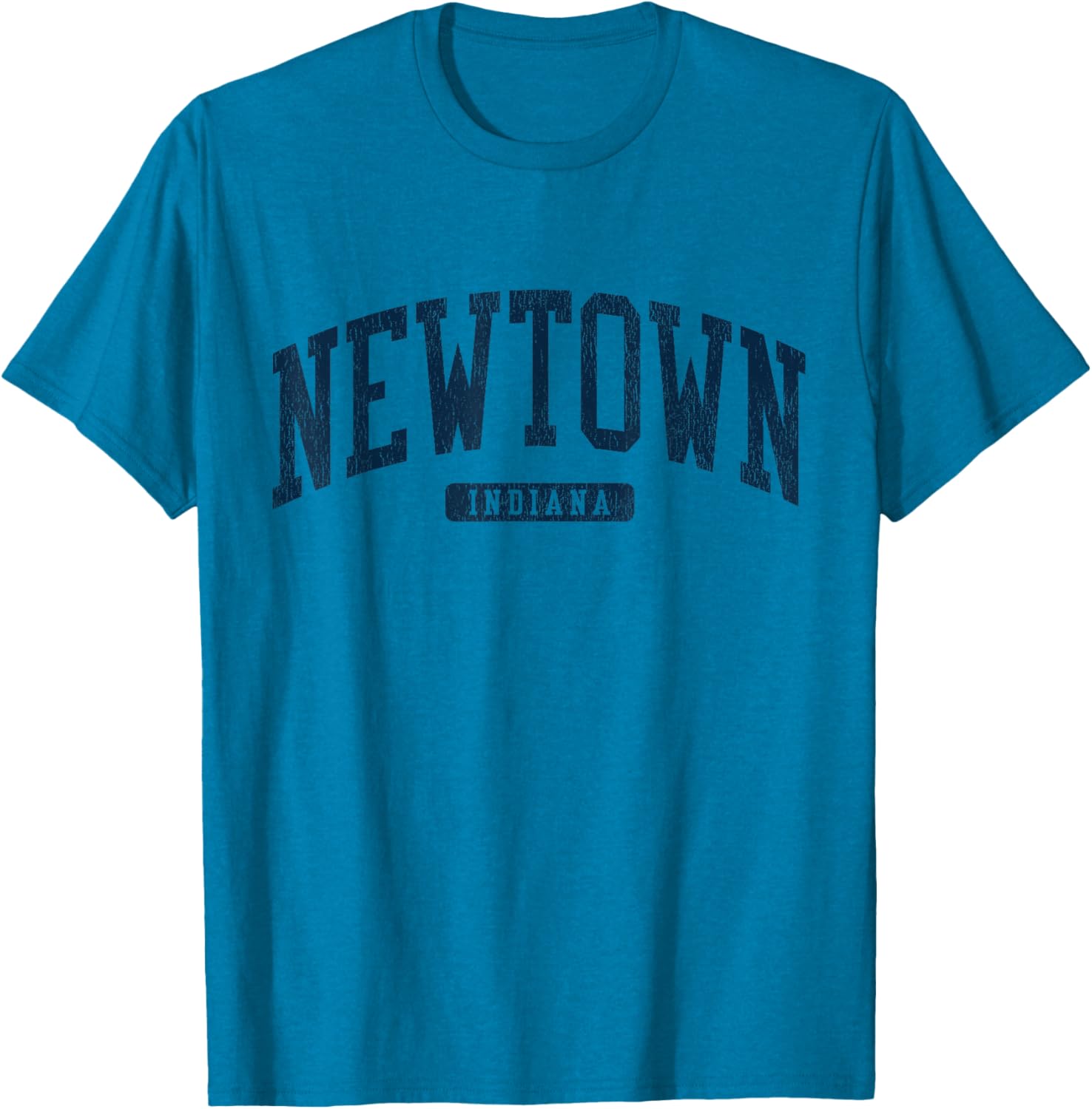 Newtown Indiana College Style Blue T-Shirt for School Spirit and Comfort - 12