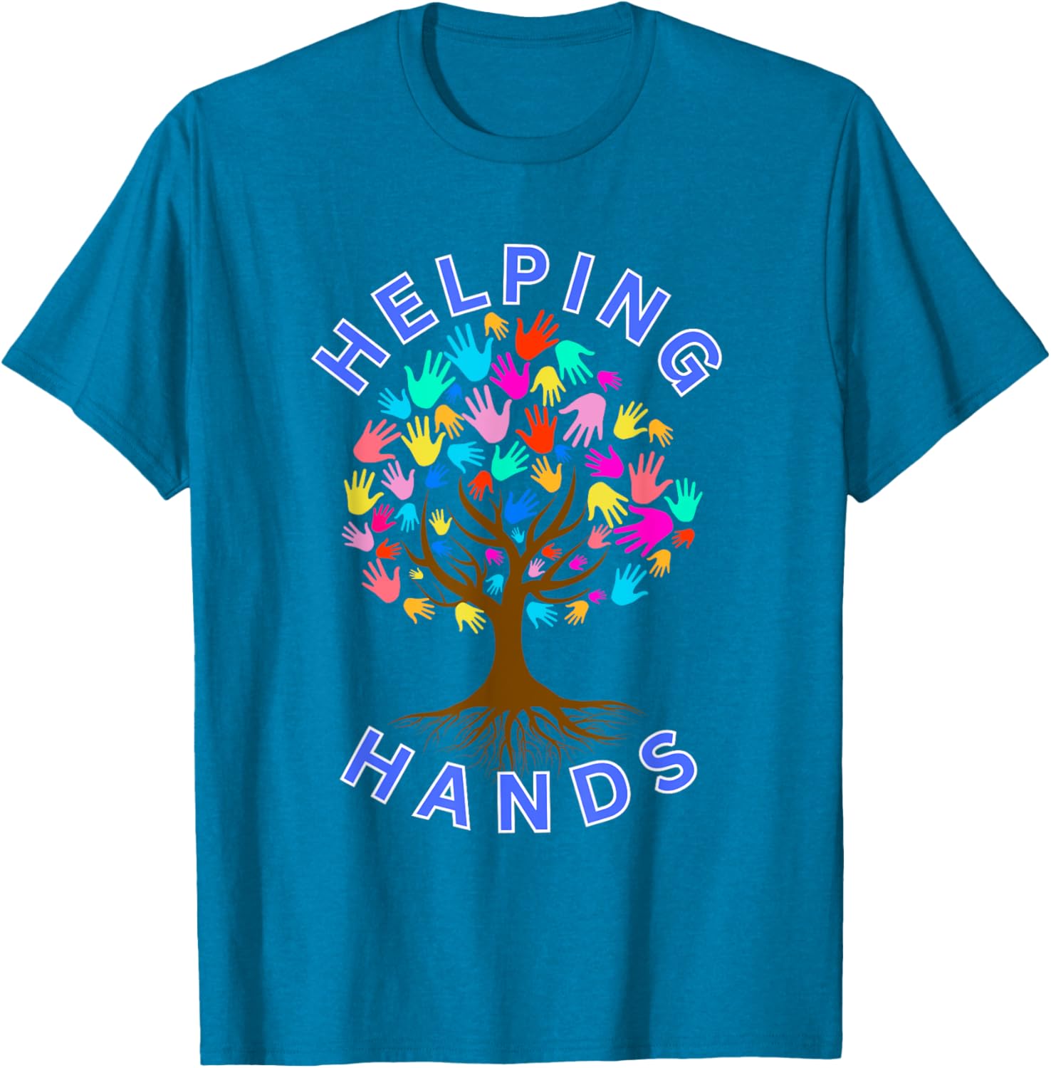 Helping Hands Life Tree Design T-Shirt for Nature Lovers and Supporters - 4