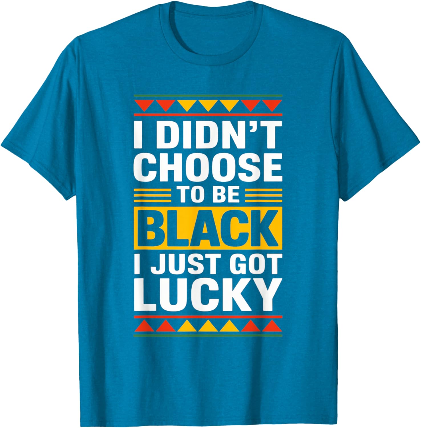 Inspirational I Didn't Choose to be Black Afro Black History T-Shirt - 3