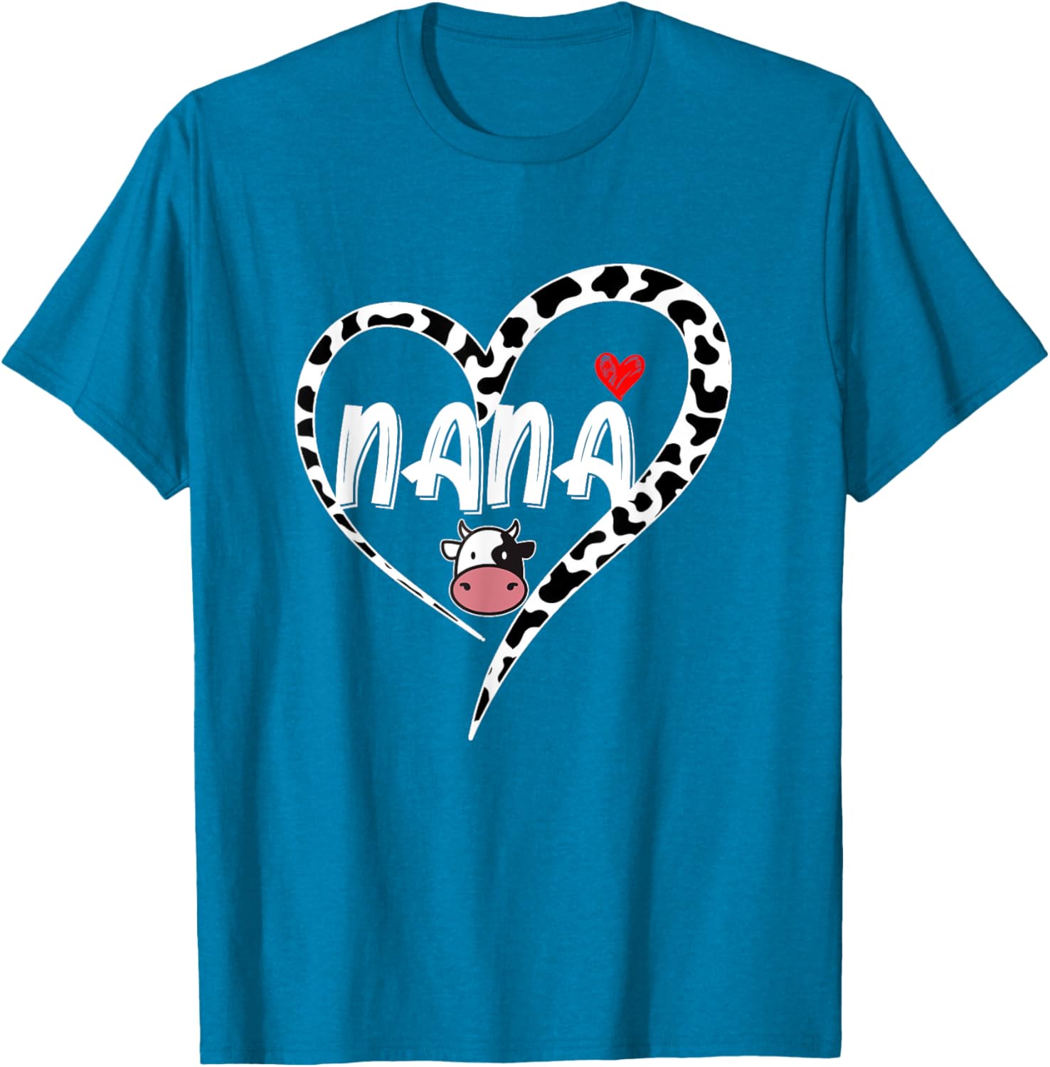 Nana Cow Print Heart T-Shirt Perfect for Mother's Day Gifts - 14