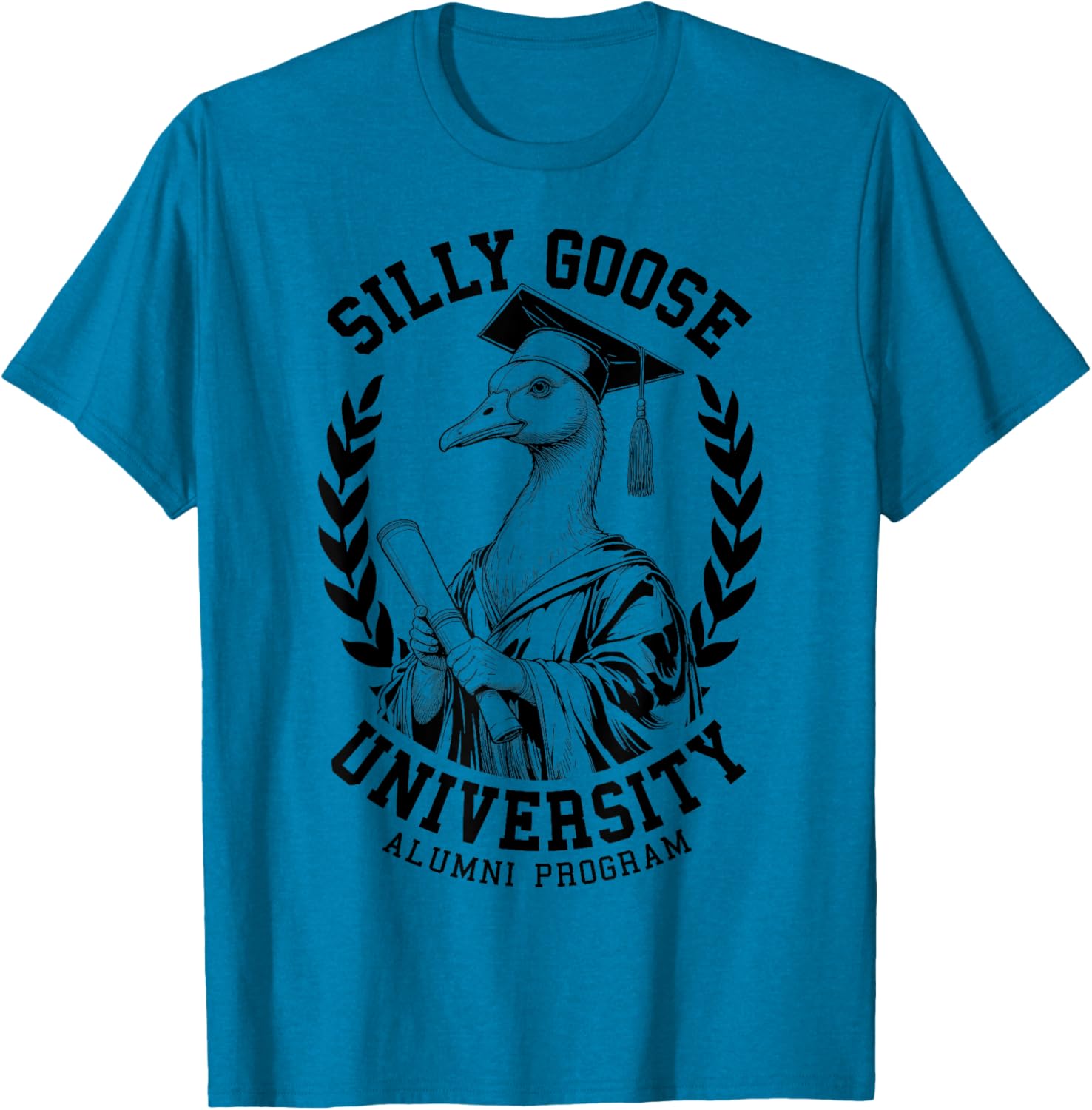 Silly Goose University Funny Alumni Varsity T-Shirt for Graduates - 16