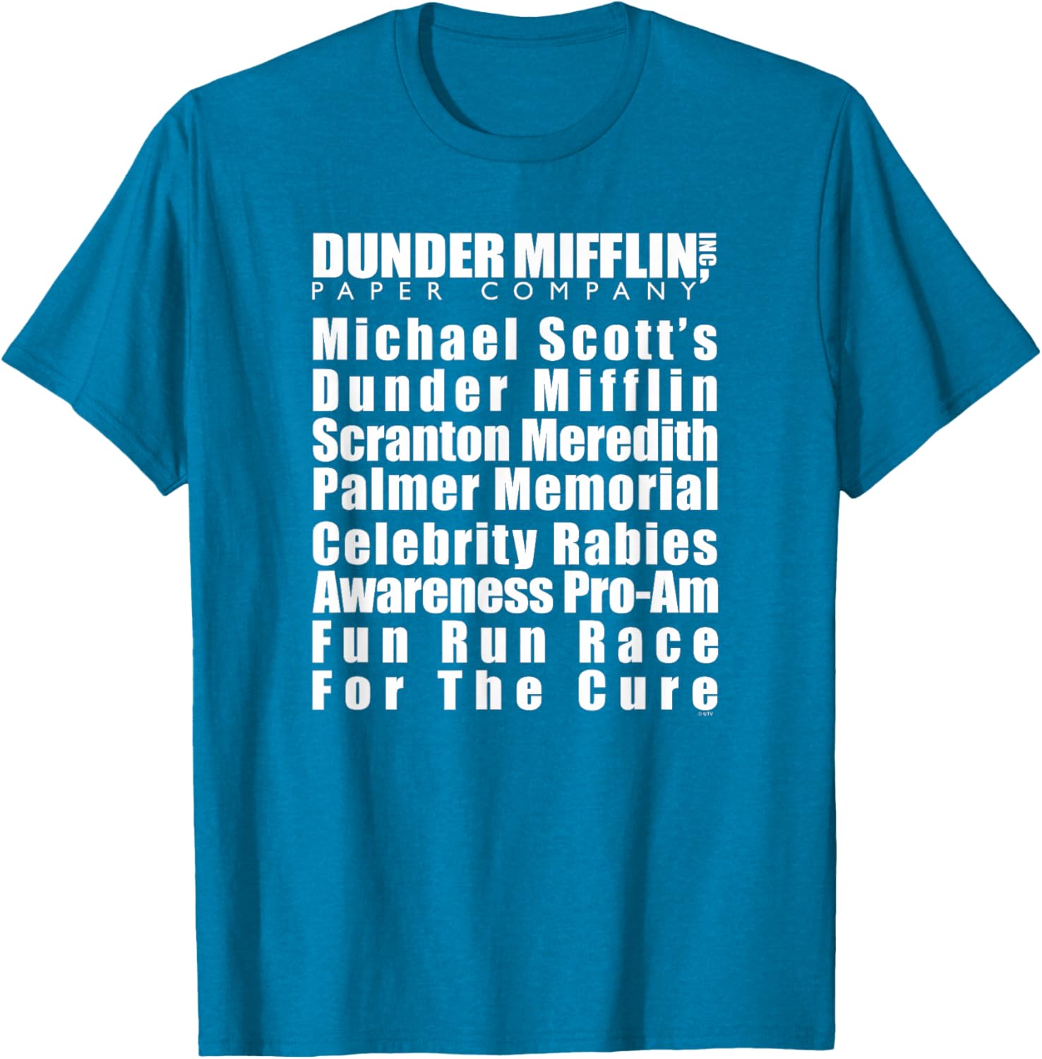 Michael Scott Fun Run T-Shirt with Dunder Mifflin Logo - Office Gear - 8