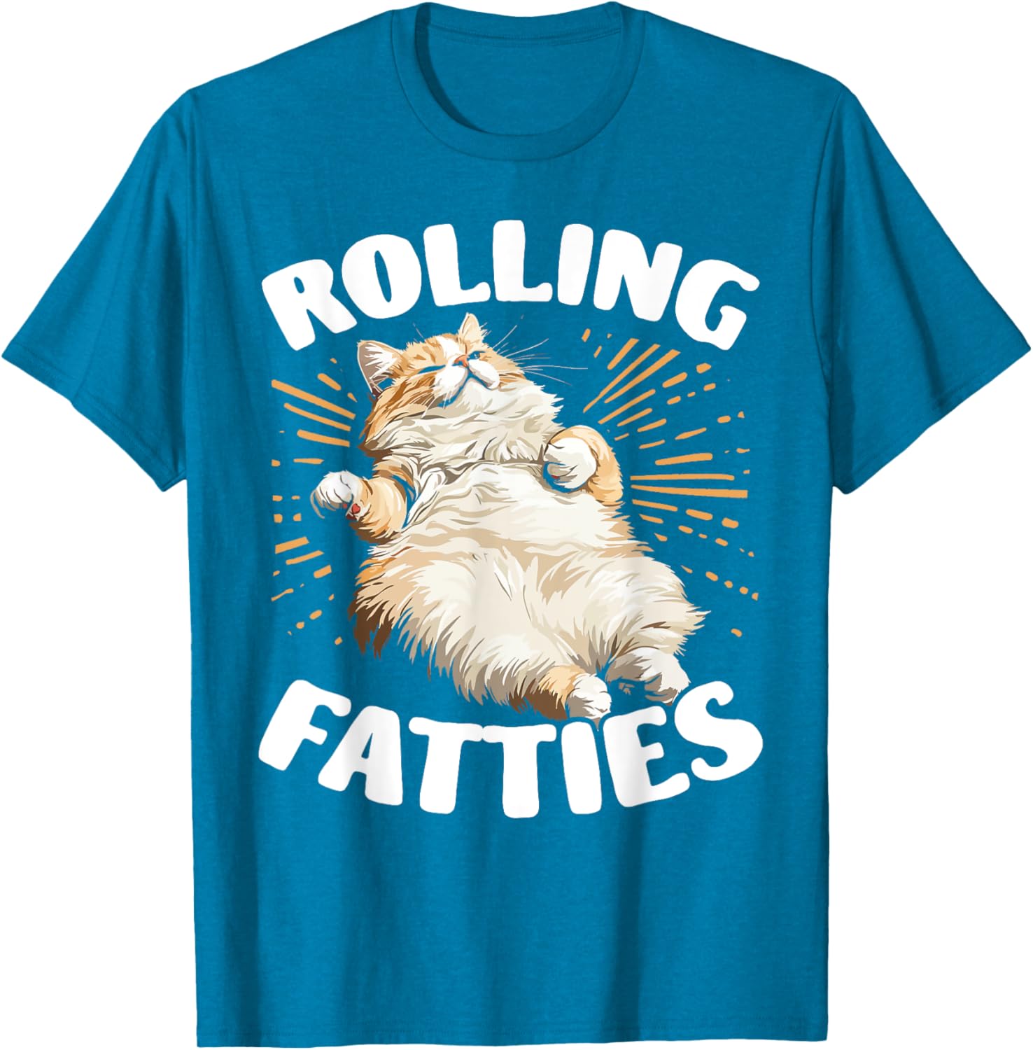Cute Cat Rolling Fatties T-Shirt for Men and Women Cat Lovers - 7