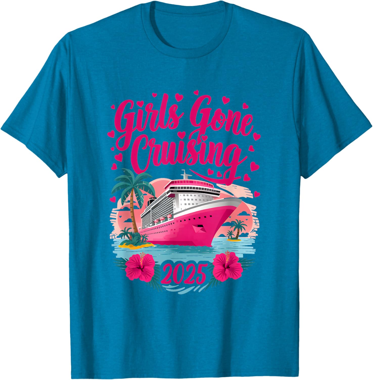 Girls Gone Cruising 2025 Fun Women Cruise T-Shirt for Best Friends - 14