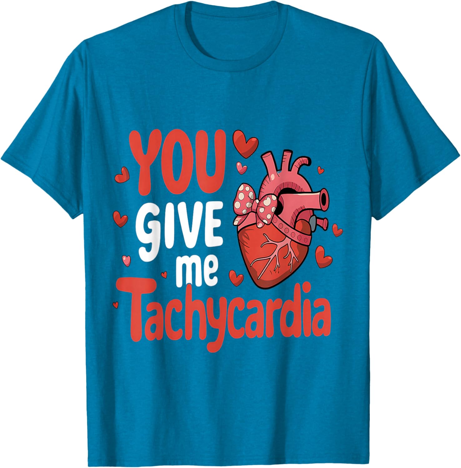 Cute You Give Me Tachycardia Nurse Valentines Day Scrub Top for Women - 22