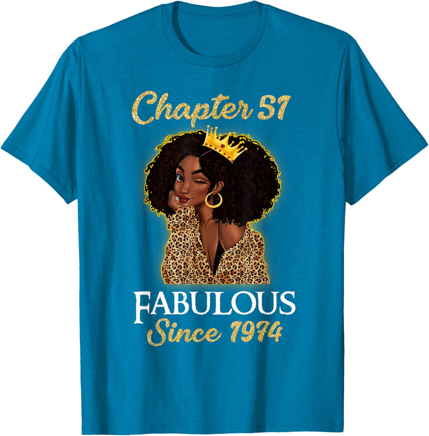 Fabulous Since 1974 Leopard T-Shirt for 51st Birthday Girls - 10