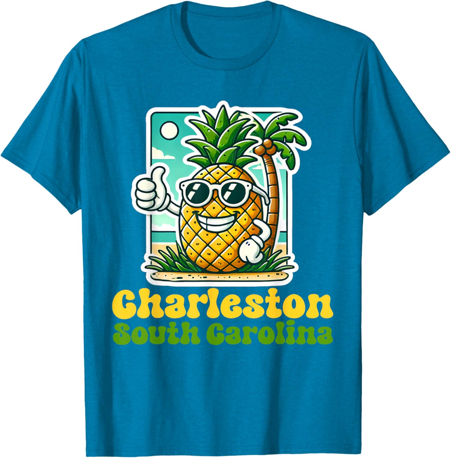 Cute Pineapple Thumbs Up T-Shirt - Charleston South Carolina Style - 3