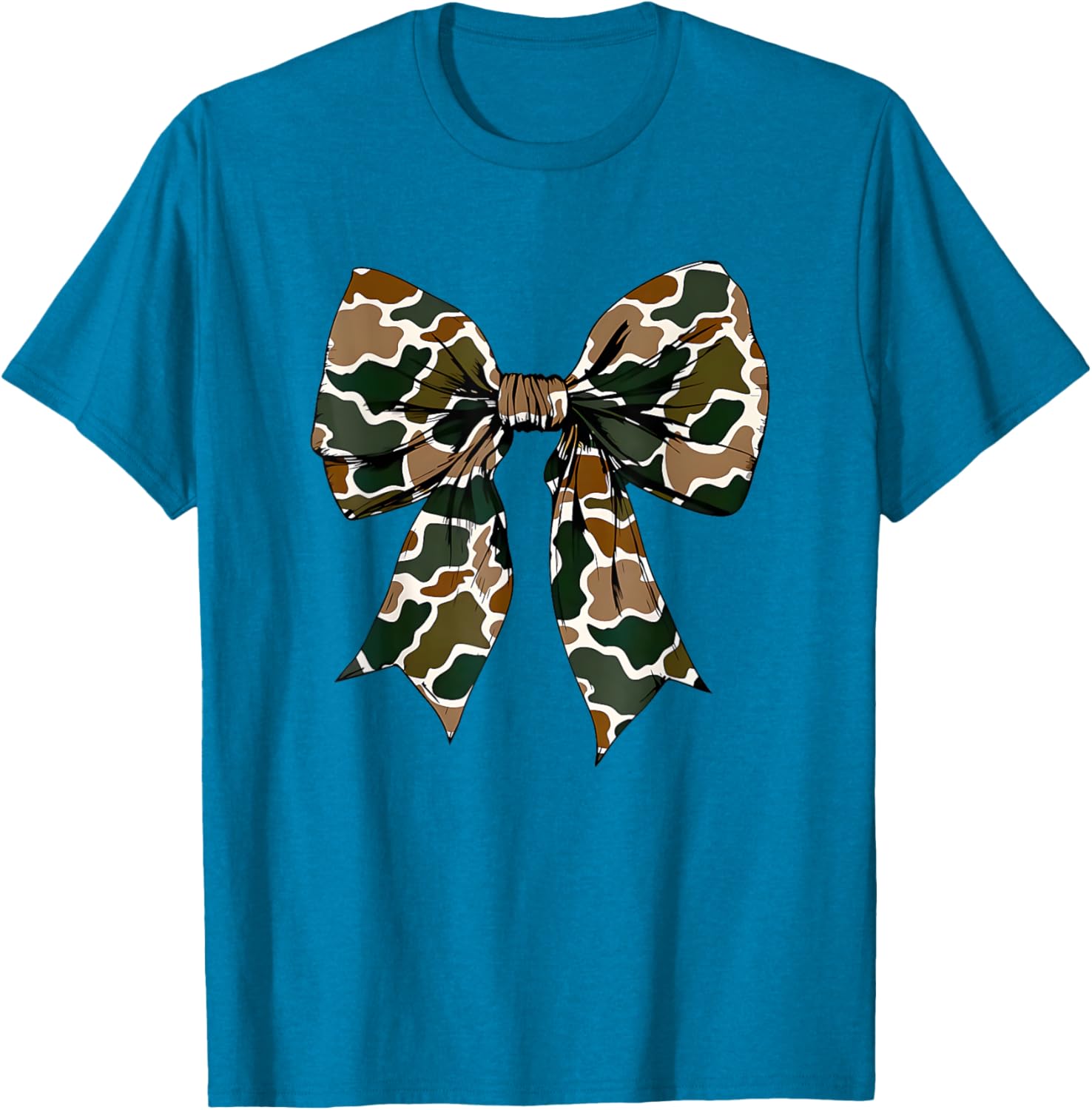 Camo Bow Coquette Duck Hunting T-Shirt for Stylish Outdoor Enthusiasts - 17