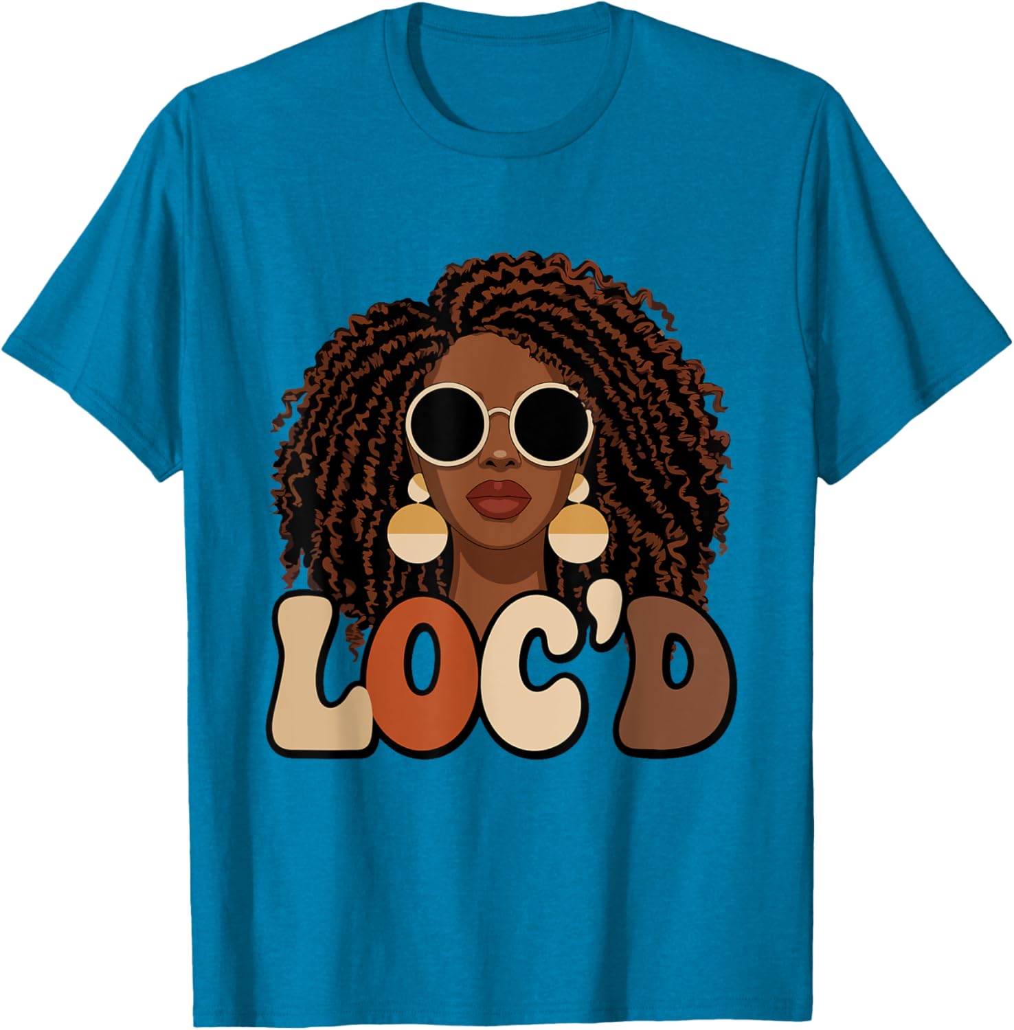 Loc'd For Life Afro Locs T-Shirt for Black Melanin Women Stylish Tee - 3