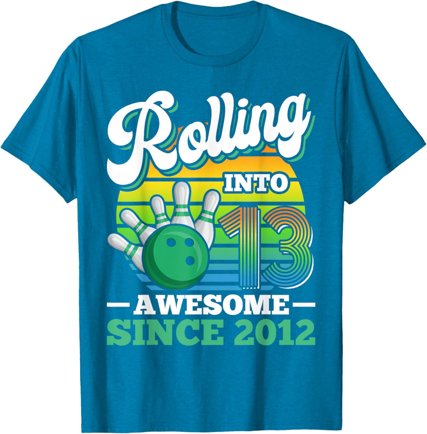 Fun Bowling Birthday Party T-Shirt for 13 Year Olds - Perfect Gift! - 4