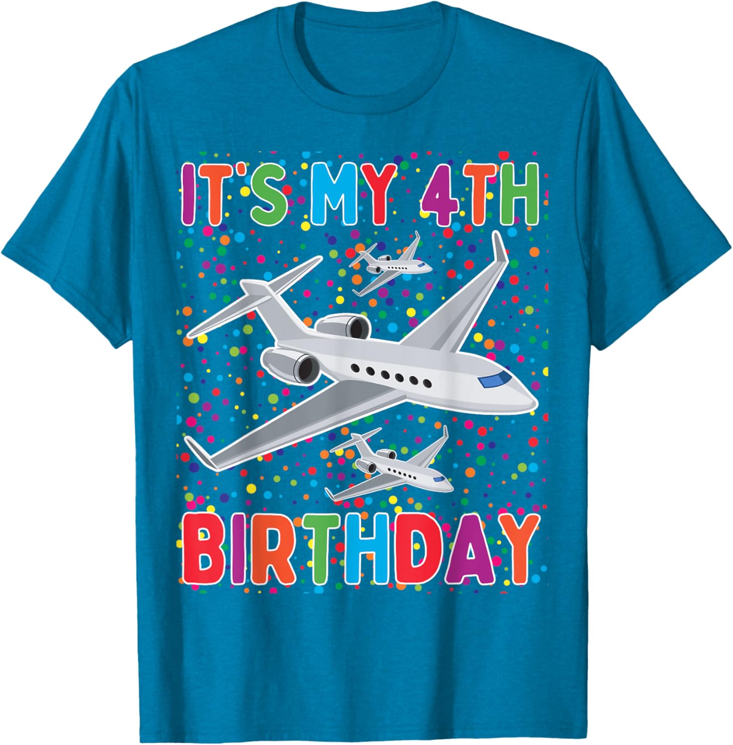 It's My 4th Birthday Airplane T-Shirt for Boys and Girls Celebrate in Style - 1