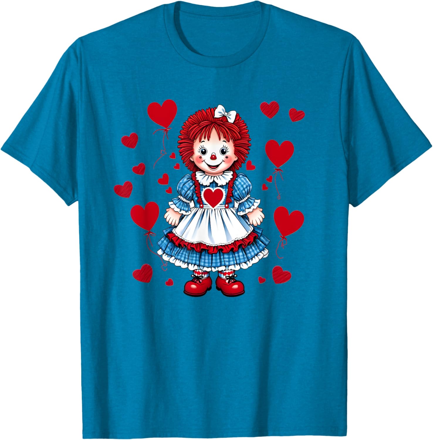 Raggedy Ann Valentine's Day Heart T-Shirt for Sweethearts and Friends - 26