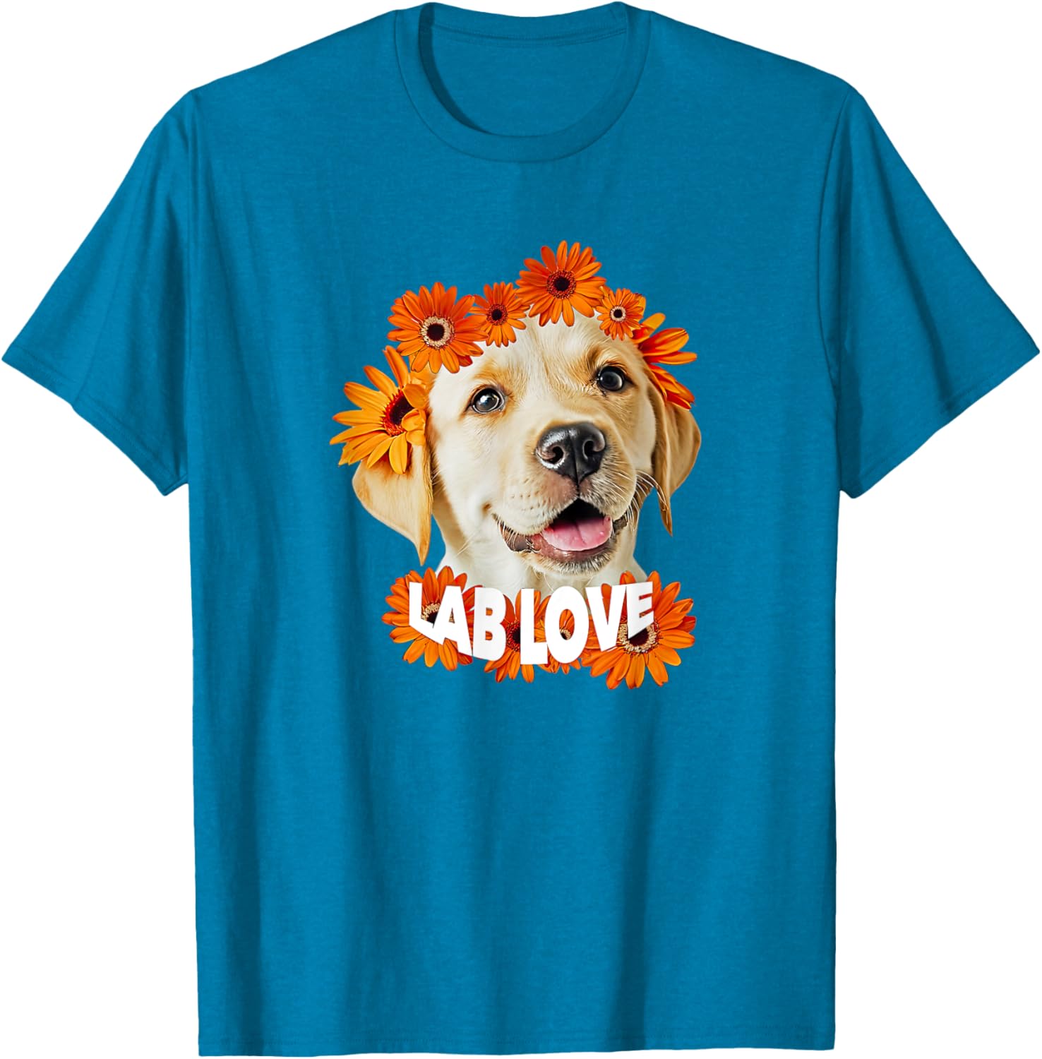 Yellow Labrador Love T-Shirt for Dog Moms and Dads - Daisy Puppy Design - 11