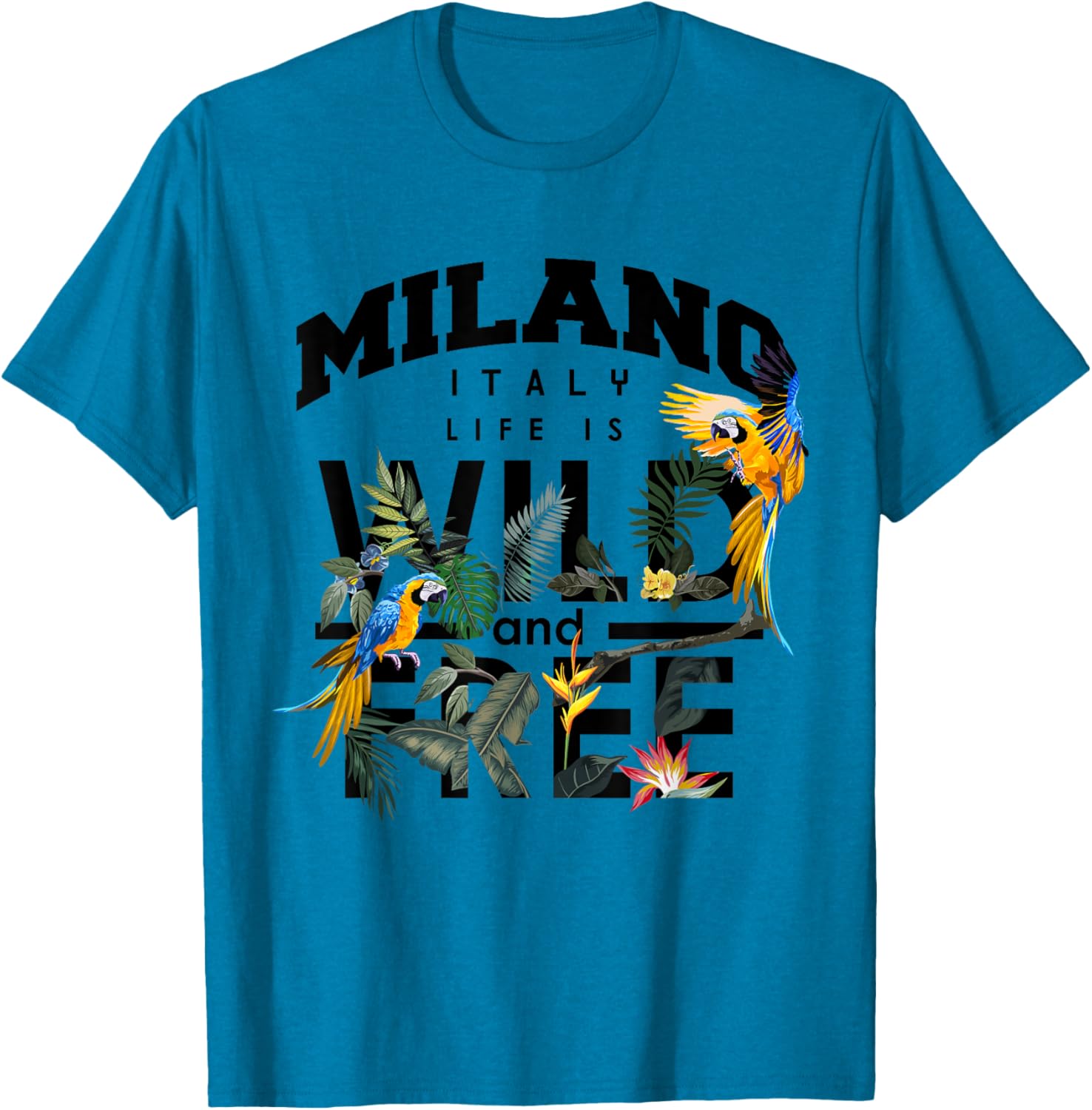 I Love Milano Floral Graphic T-Shirt for Wild & Free Spirits - 15