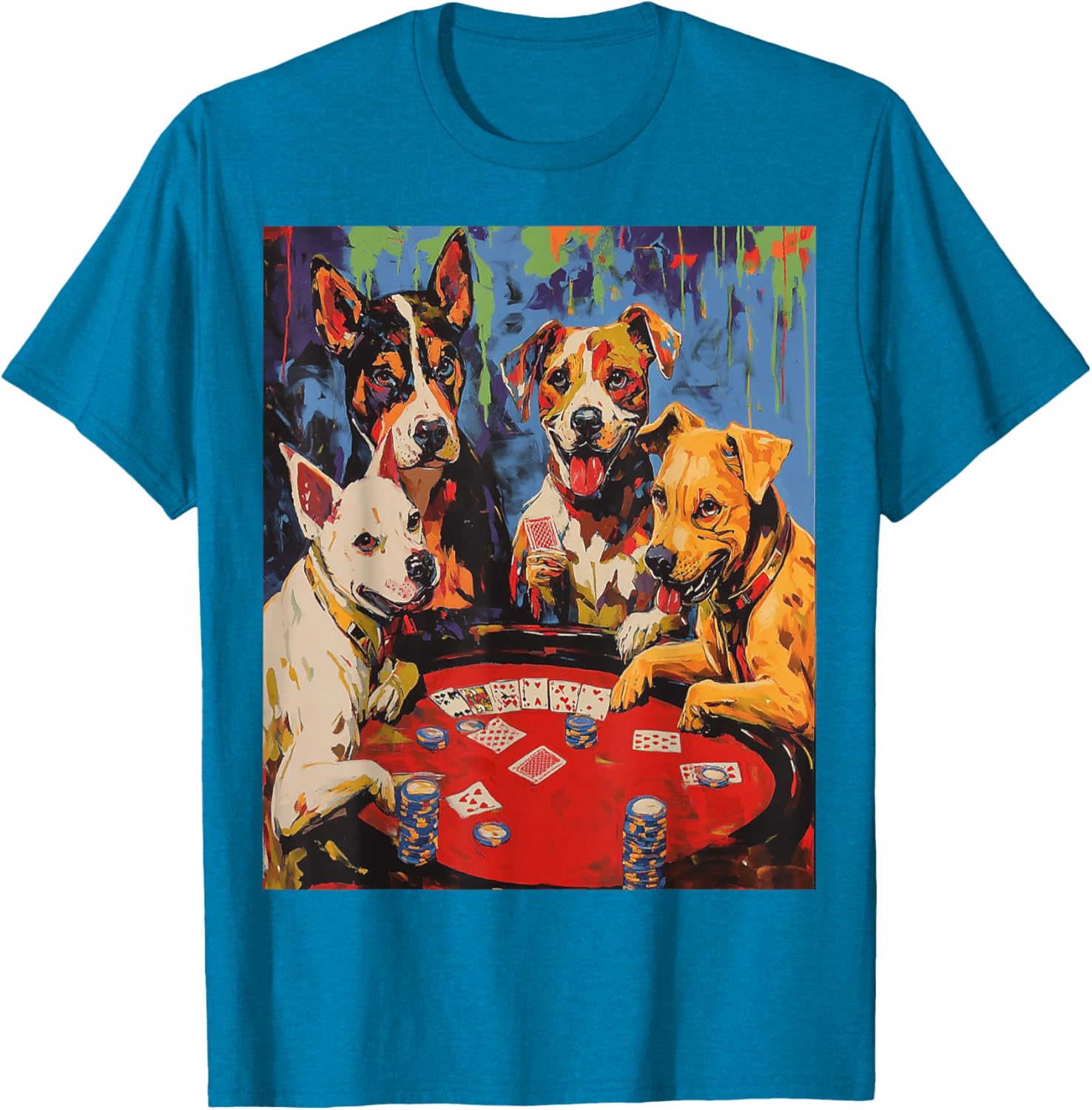 Dogs Playing Poker T-Shirt for Fun Pet Lovers - Stylish Graphic Tee - 19