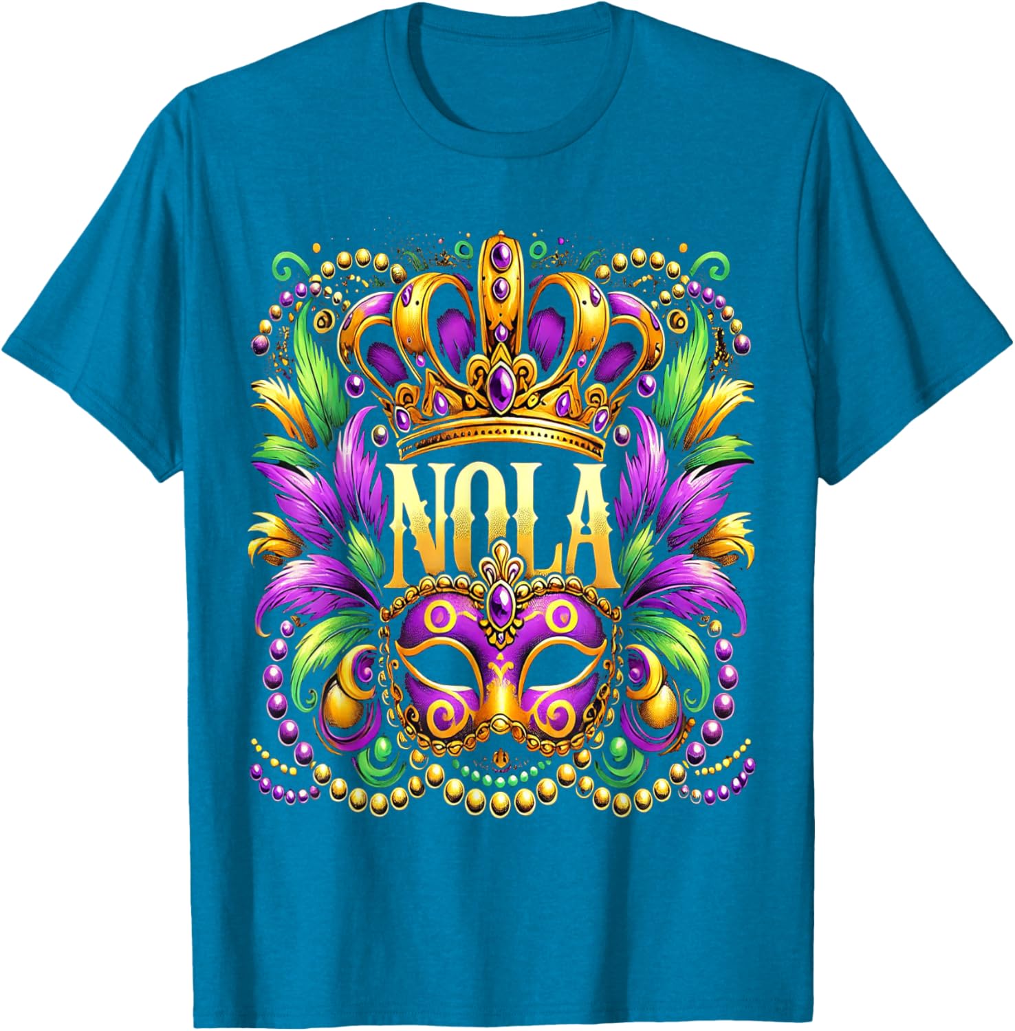 NOLA New Orleans Mardi Gras 2025 T-Shirt for Festive Fun and Style - 2