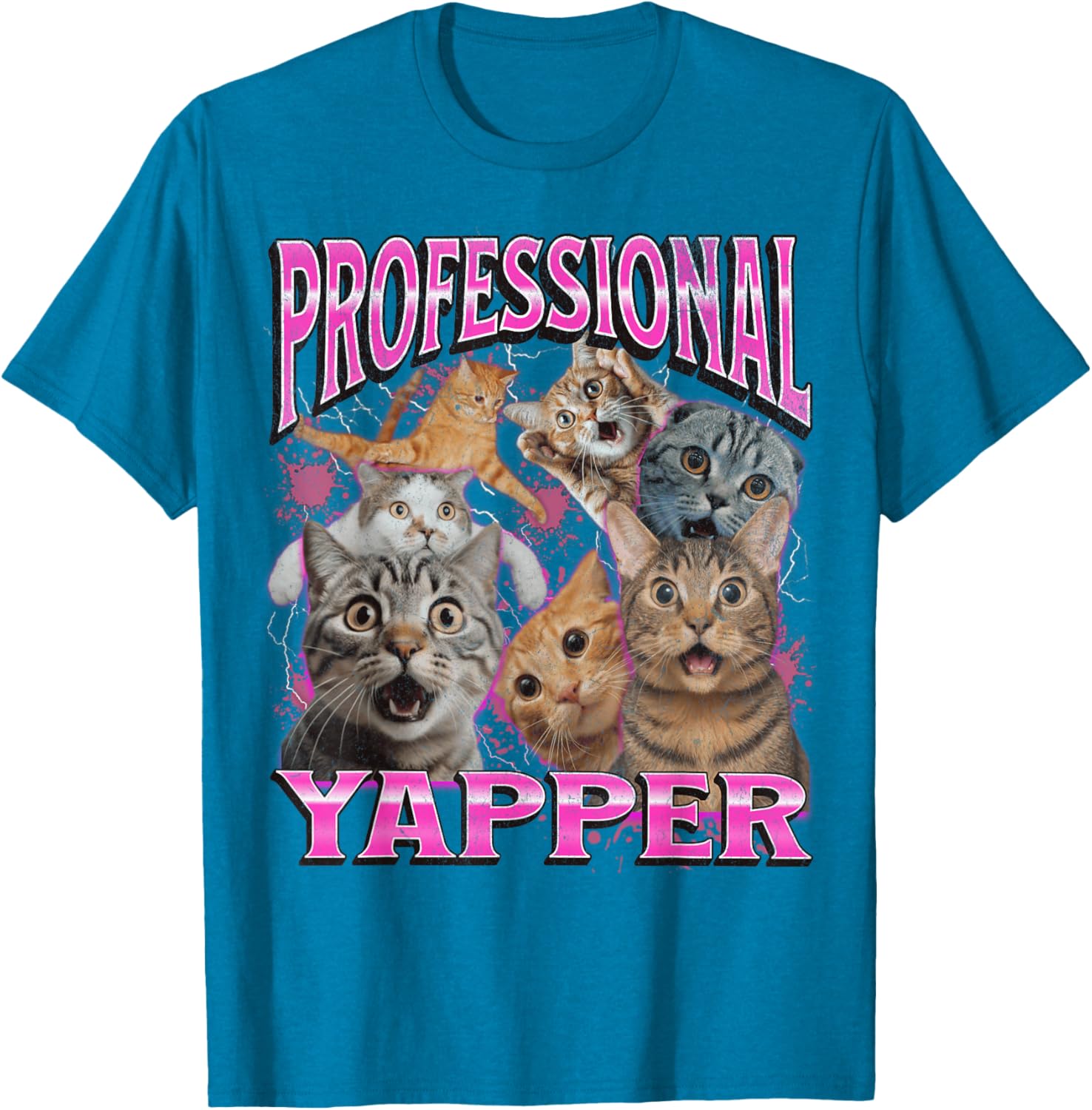 Funny 90s Cat Meme T-Shirt for Men and Women - Yapper Graphic Tee - 3