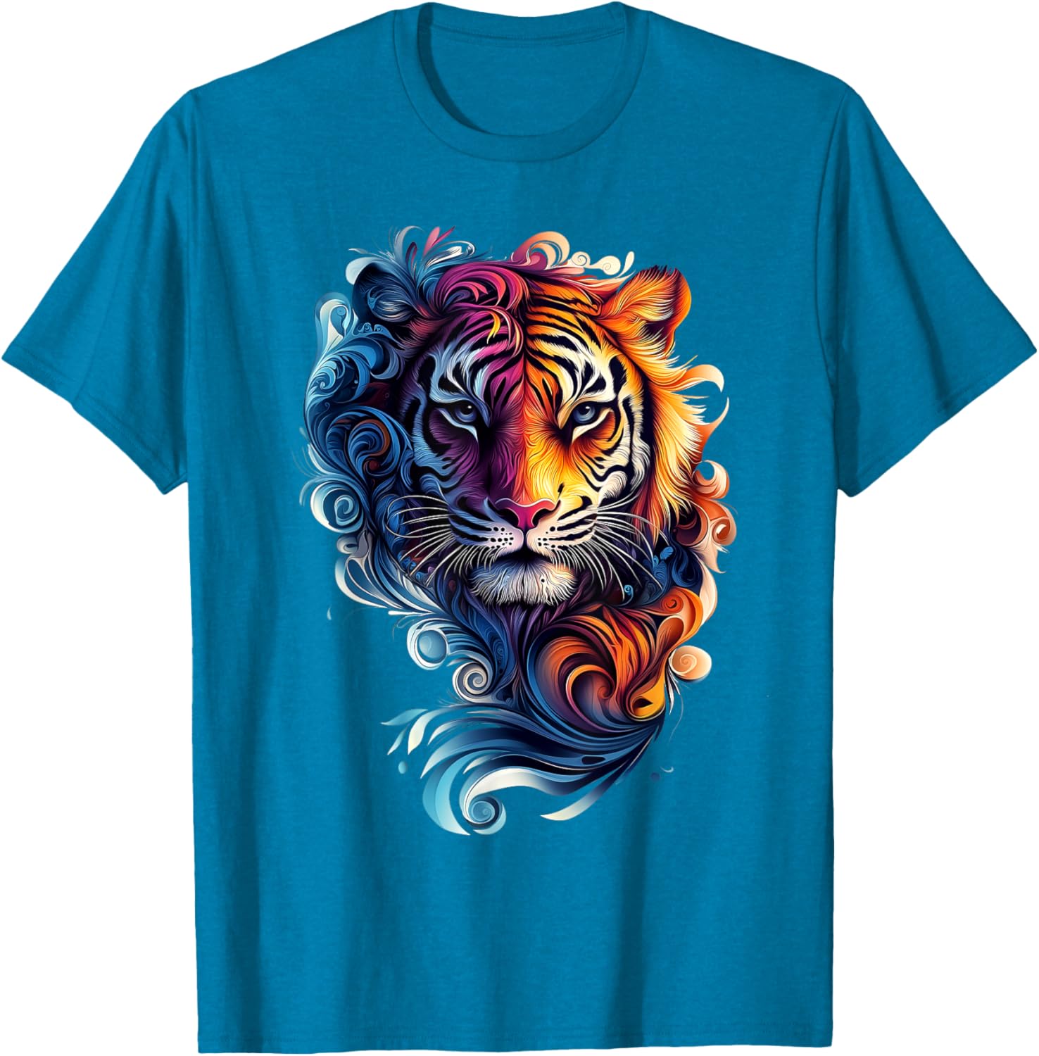 Colorful Tiger Wildlife T-Shirt for Nature Lovers - Stylish and Fun - 6