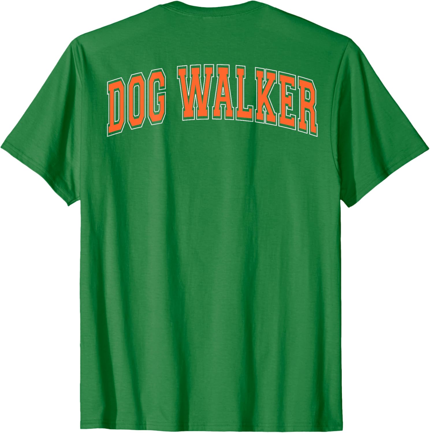 Retro Dog Walker T-Shirt with Arched Orange Letters for Pet Lovers - 19
