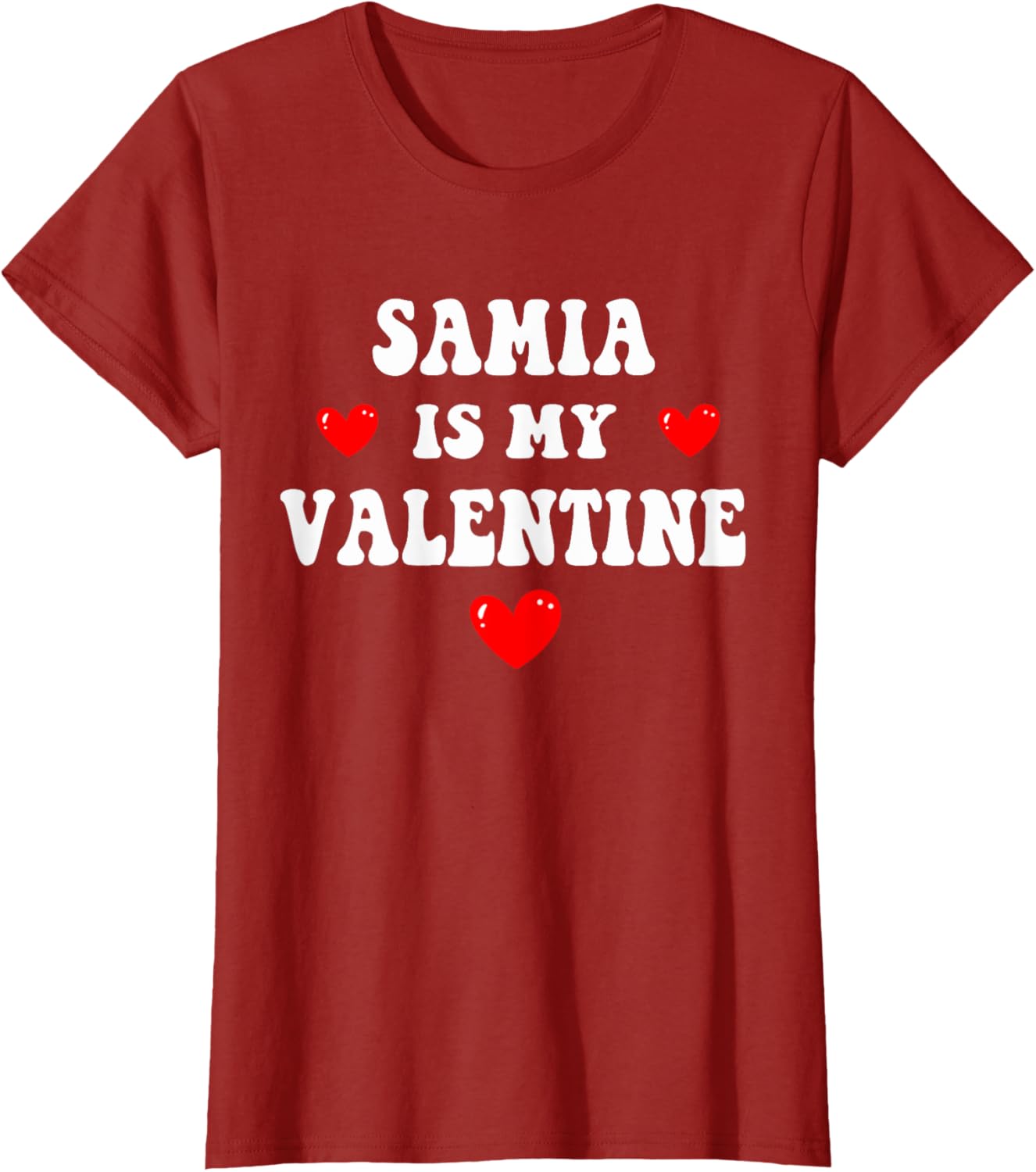 Personalized SAMIA Is My Valentine T-Shirt for Special Occasions - 11
