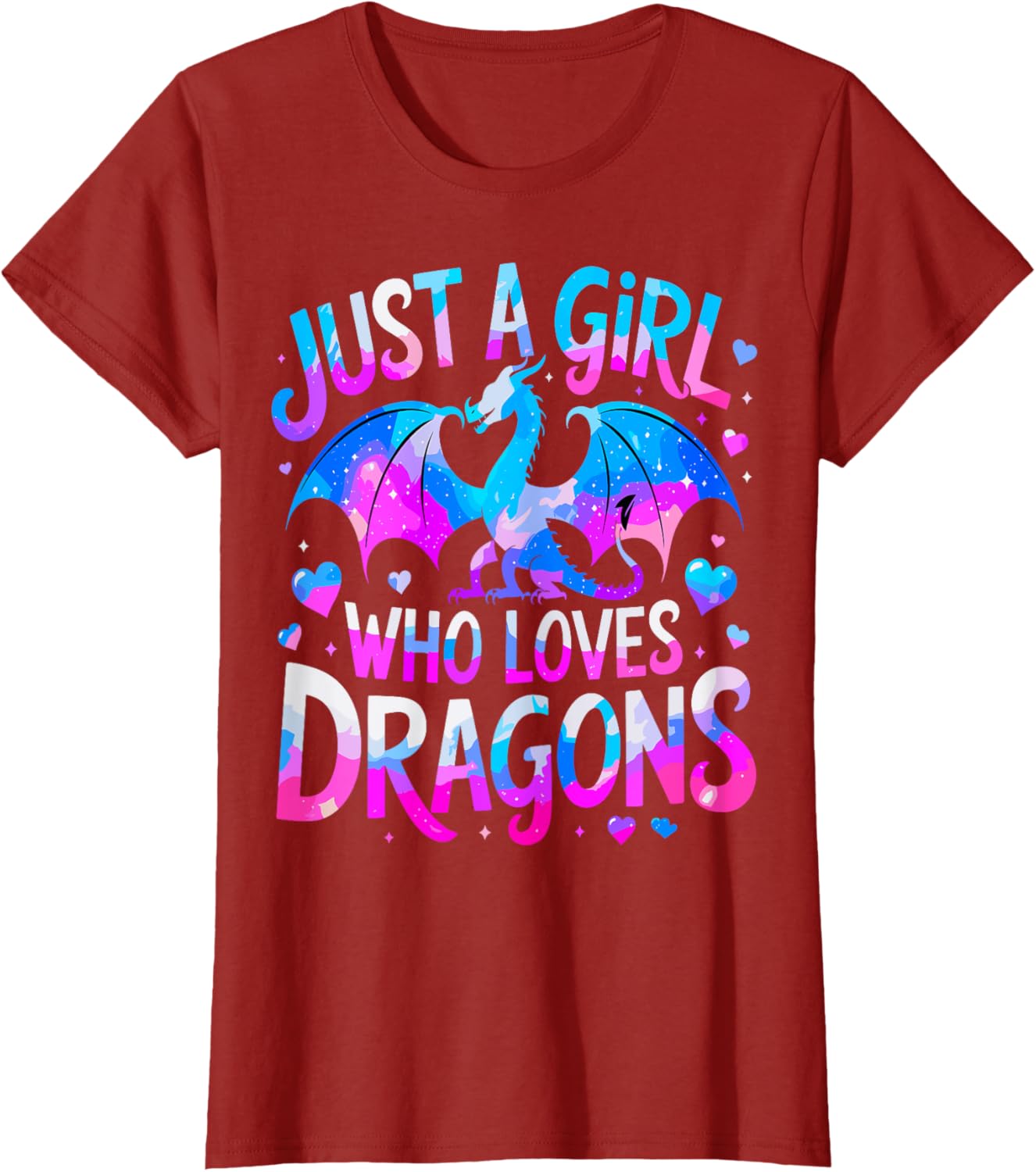 Cute Dragon Lover T-Shirt for Girls - Adorable Dragon Print Apparel - 3