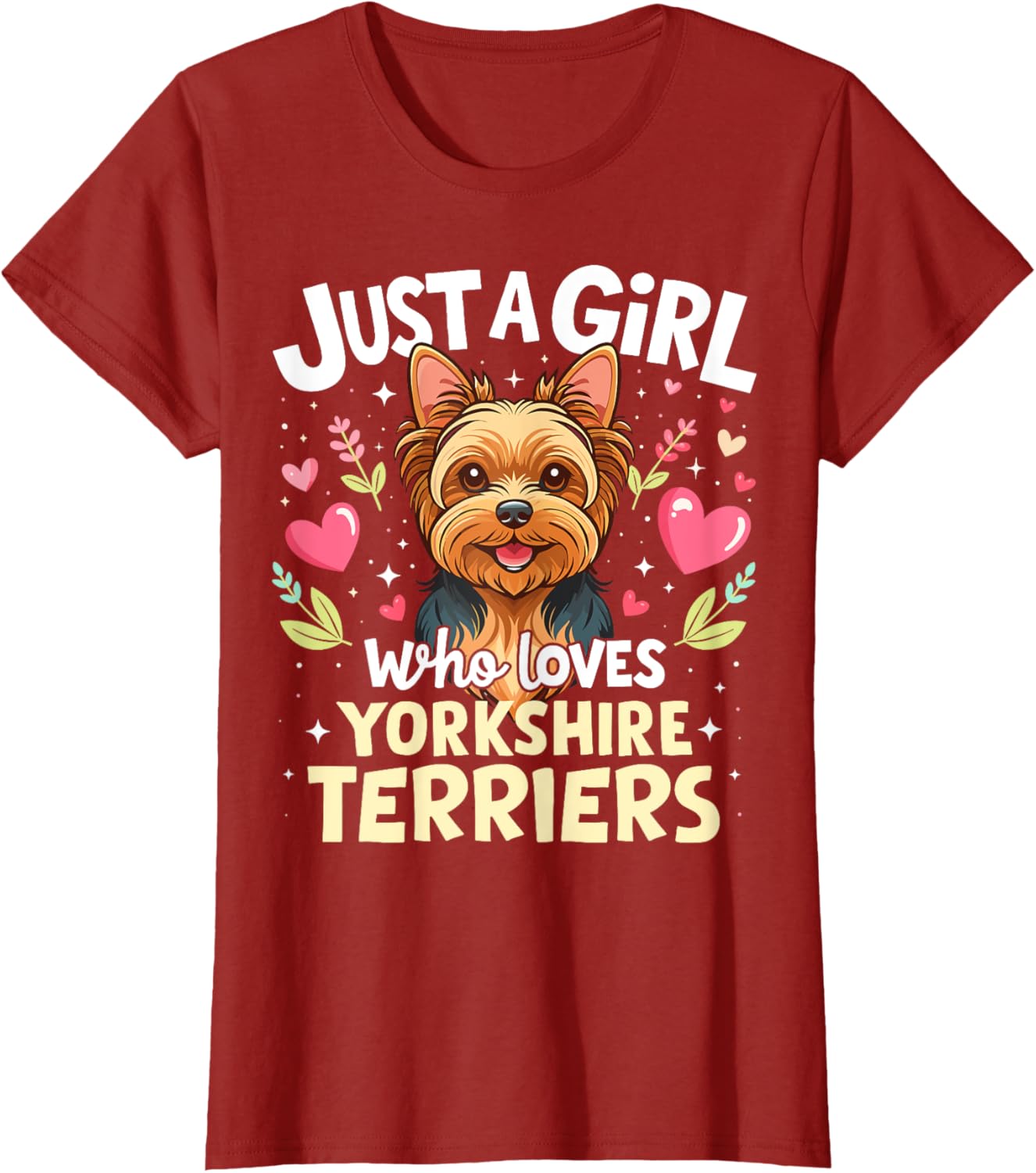 Cute Yorkshire Terrier Puppy T-Shirt for Pet Lover Girls - 21