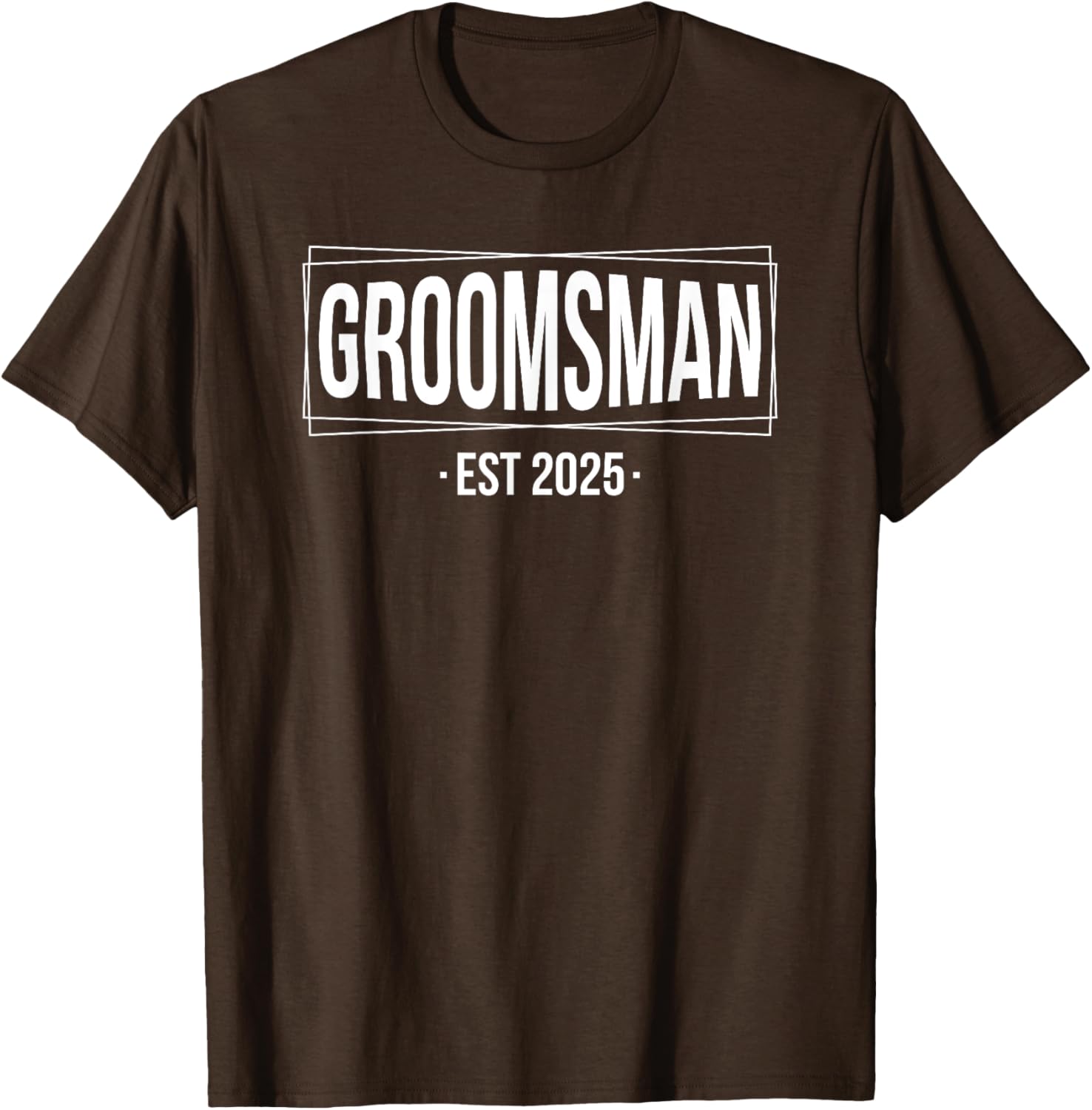 Groomsmen Est 2025 Matching T-Shirt for Wedding Bachelor Party Fun - 1