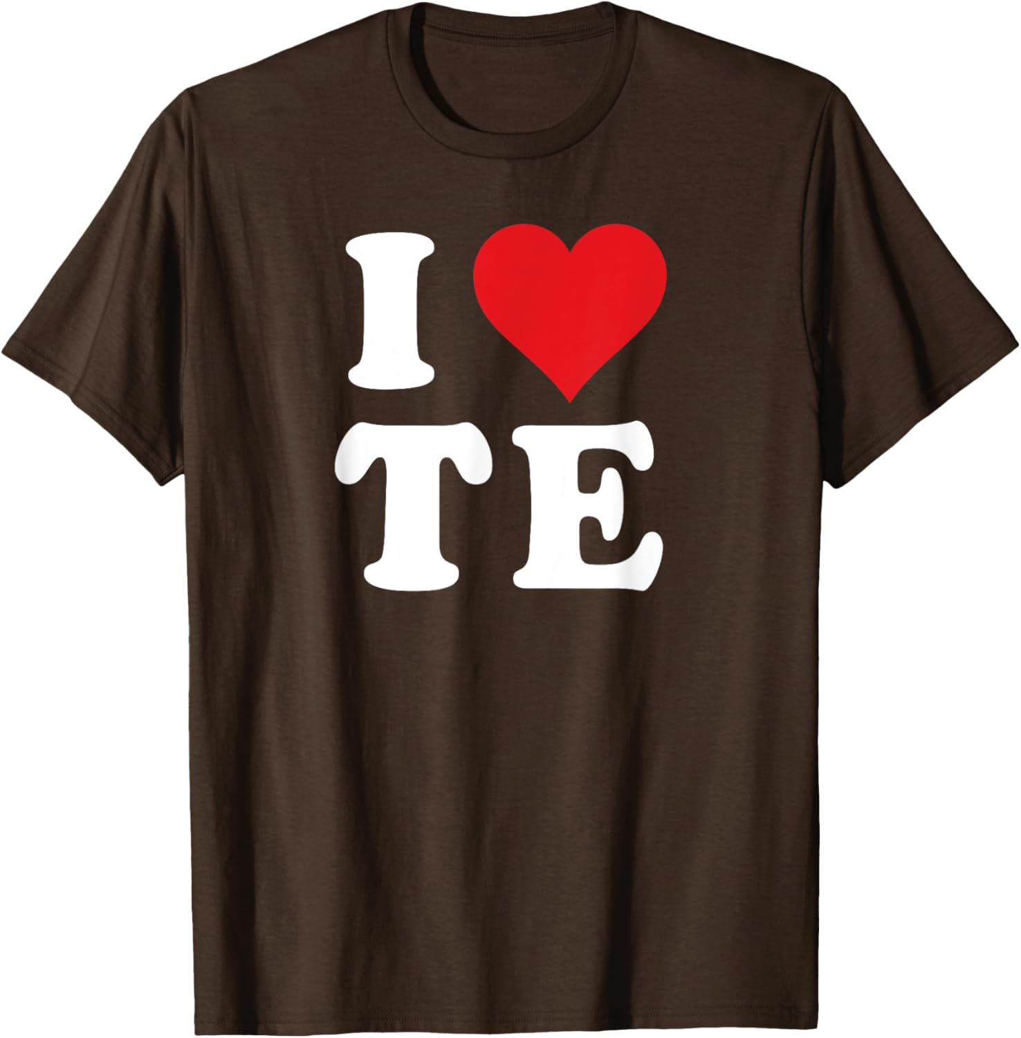 I Love TE Initials Heart T-Shirt for Personalization and Style - 16