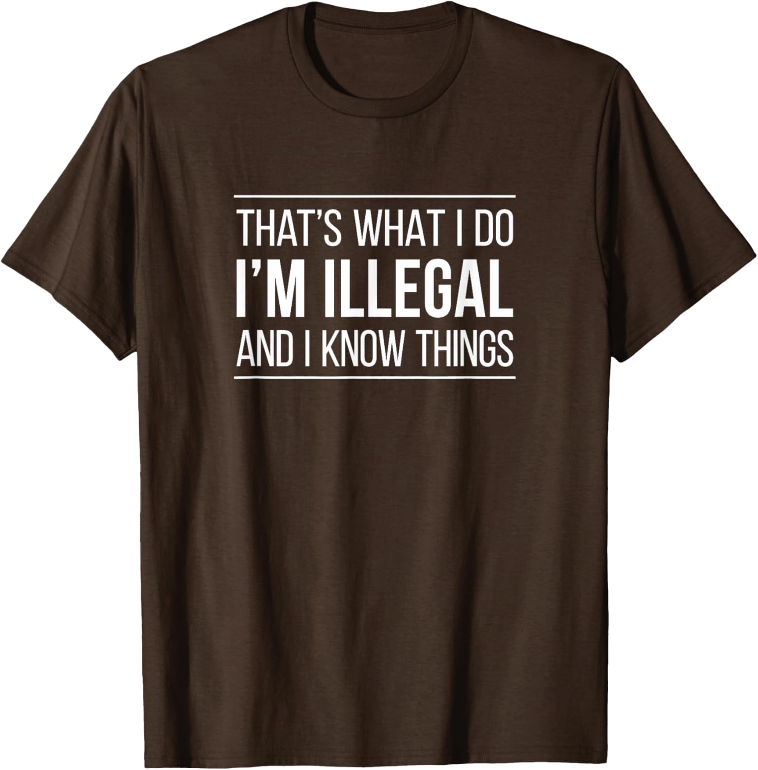 That's What I Do I'm Illegal and I Know Things Funny T-Shirt for Men and Women - 1