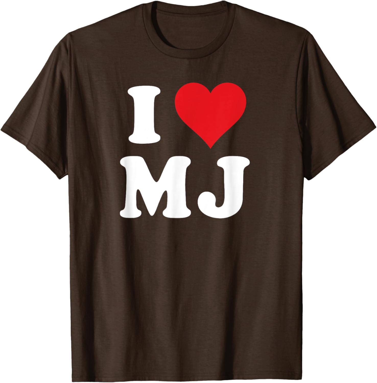 I Love MJ Initials Heart M J Personalized T-Shirt for Fans - 1