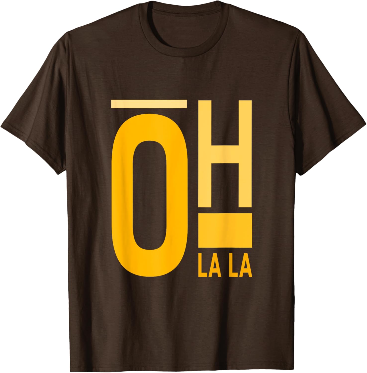 University Varsity Gold Oh La La T-Shirt for Stylish Students and Fans - 23