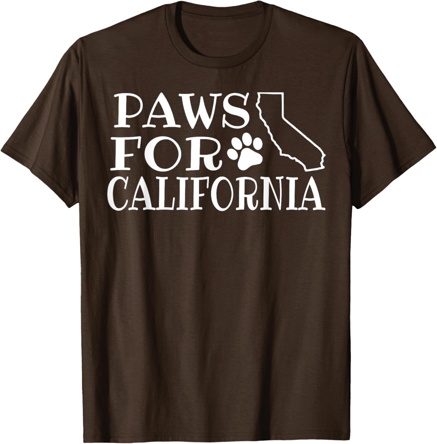 Paws For California Short Sleeve Tee for Adults and Kids - Black Small - 10
